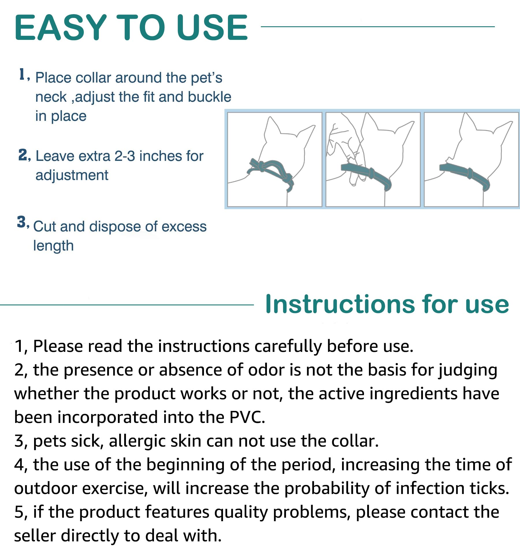 Flea And Tick Collar For Cats. Offers 4 * 6 Months Of Protection. Made From Quality Essential Oils. Waterproof And Natural. Prot