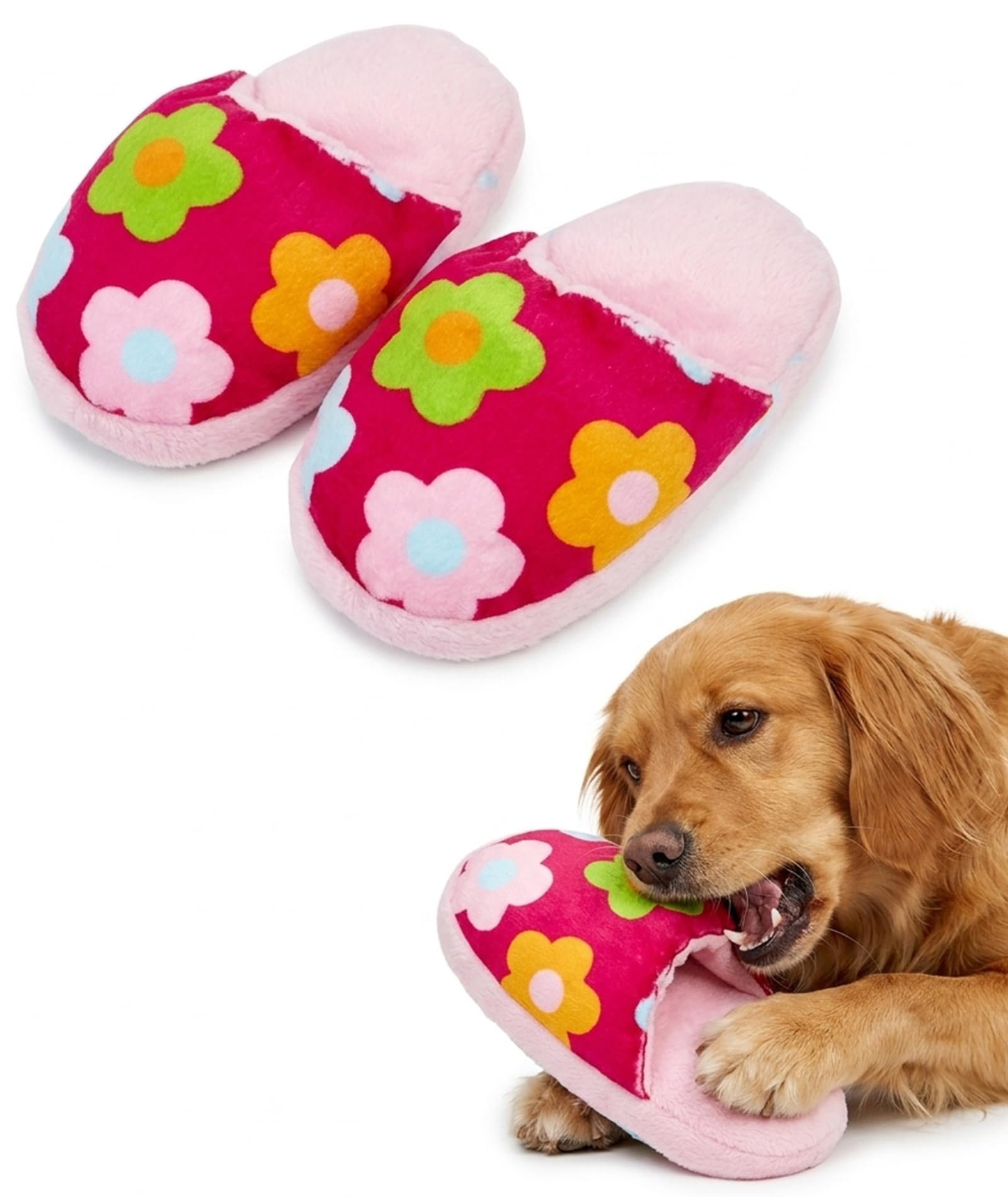 INOCEAN 2 PCS Chew Toys for Dogs, Dog Toys for Chewers, Dogs Accessories, Plush Slipper Design, Interactive Play, Plush Toy, Dog