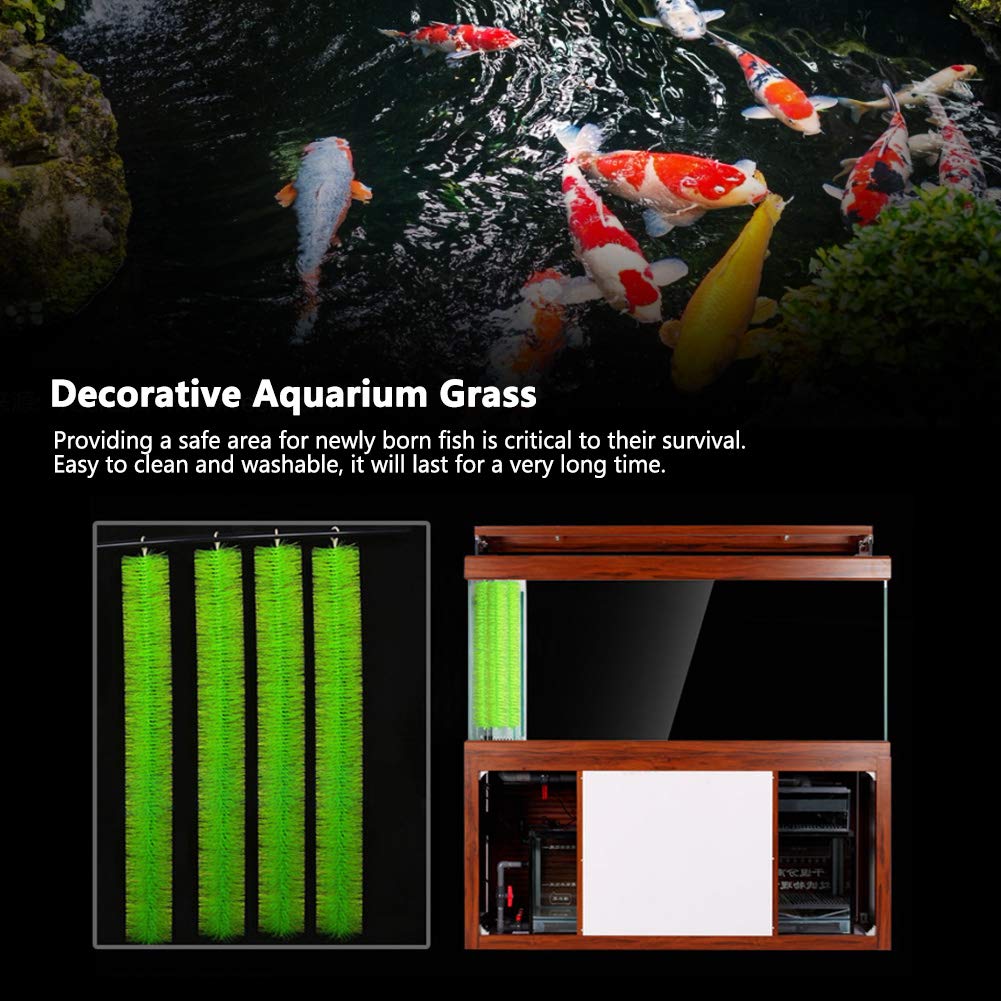 Zerodis 60cm / 100cm Aquarium Artificial Grass Decorative Fish in Aquarium Fish for Breeding(100CM)