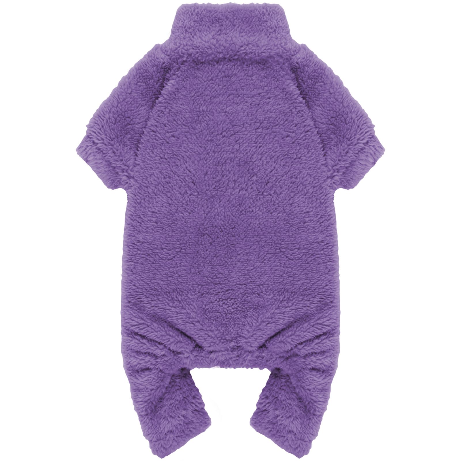 Fuzzy Pajamas Turtleneck Pjs - Warm, Soft, Cozy & Lightweight Dog Sweaters For Small Dogs (Purple, Xxs)
