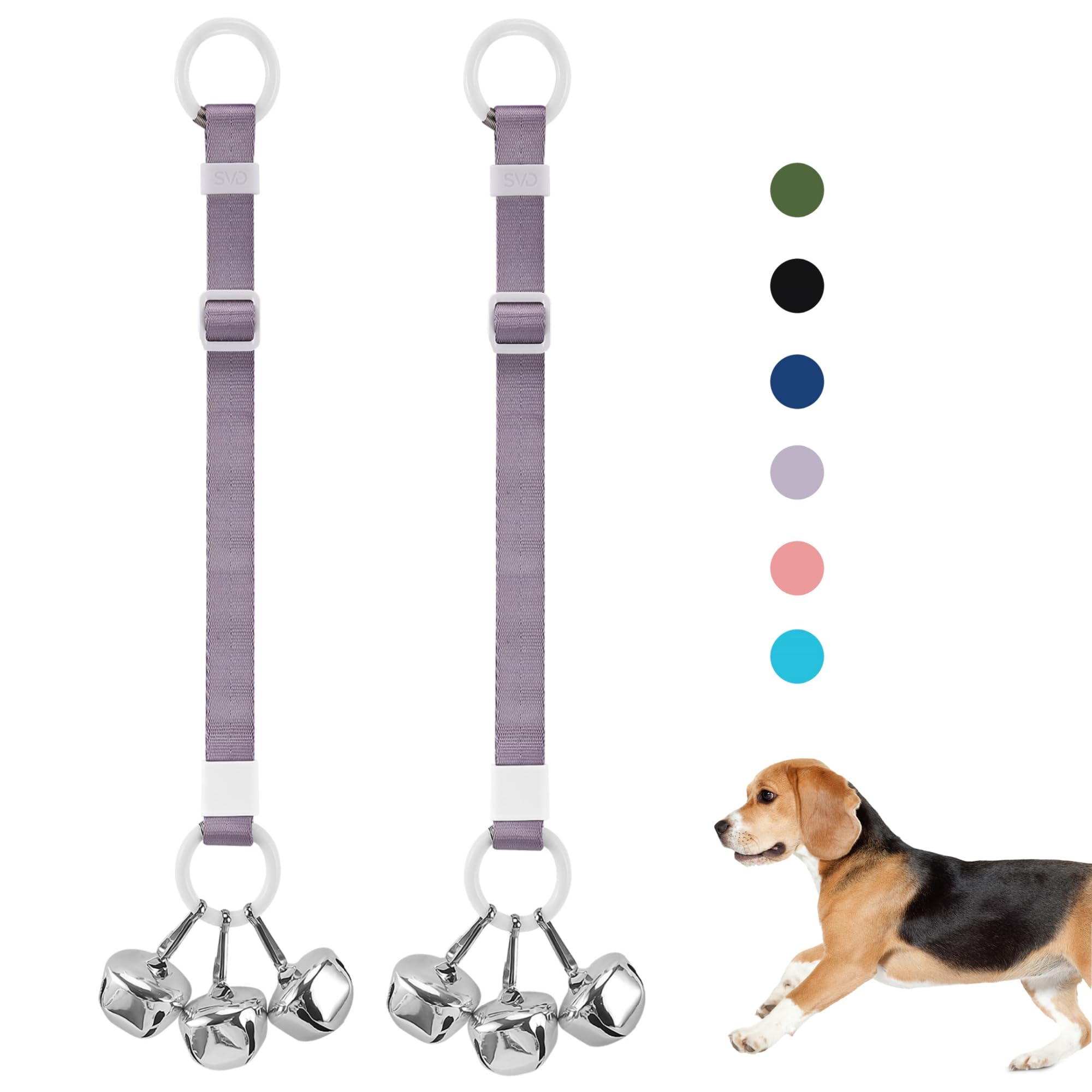 Svd.Pet 2 Packs Dog Doorbells To Go Outside For Potty Training, Puppy Dog Bells With Hanging Ring Attachable To Door Knob Or Any