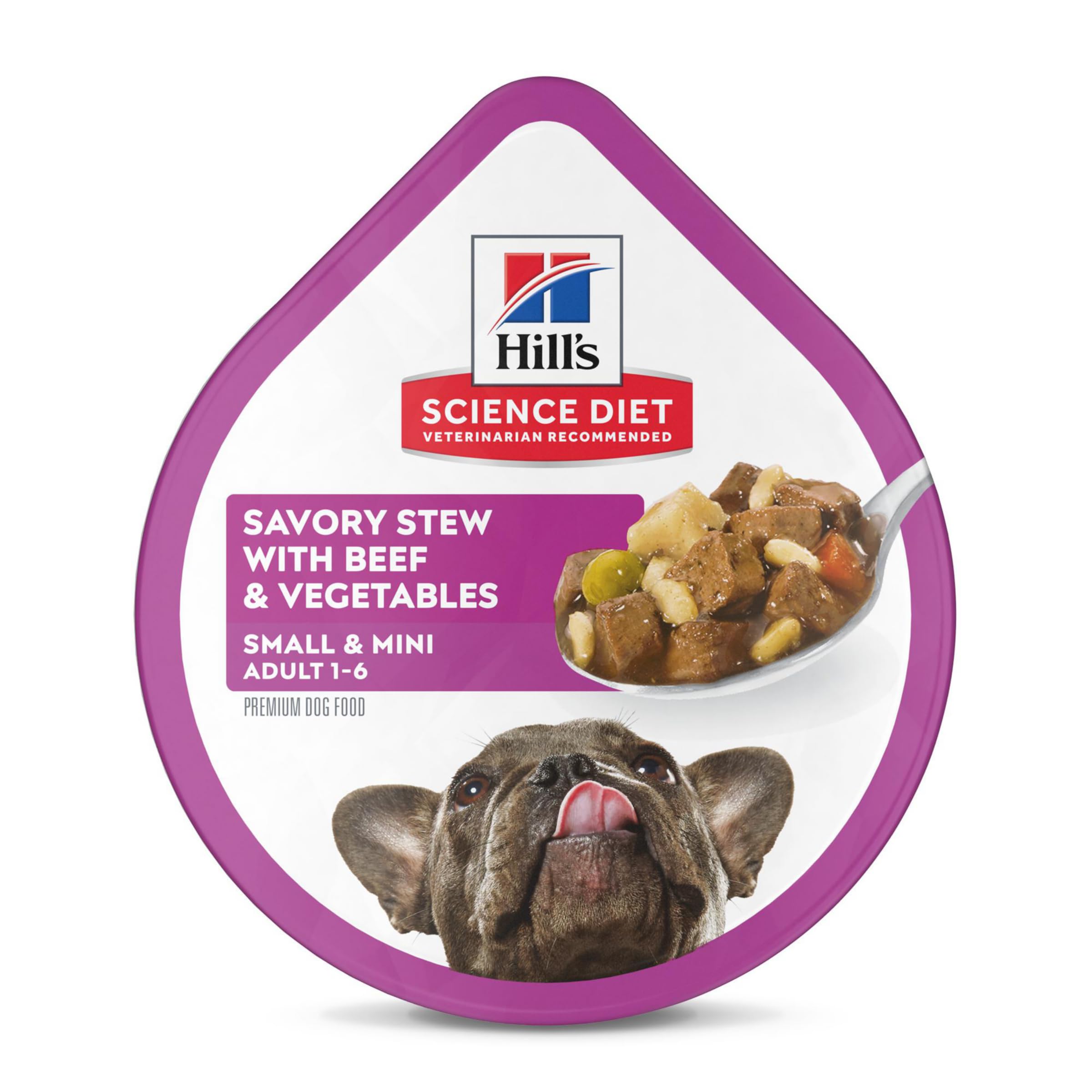 Hill s Science Diet Small & Mini, Adult 1-6, Small & Mini Breeds Premium Nutrition, Wet Dog Food, Beef & Vegetables Stew, 3.5 o