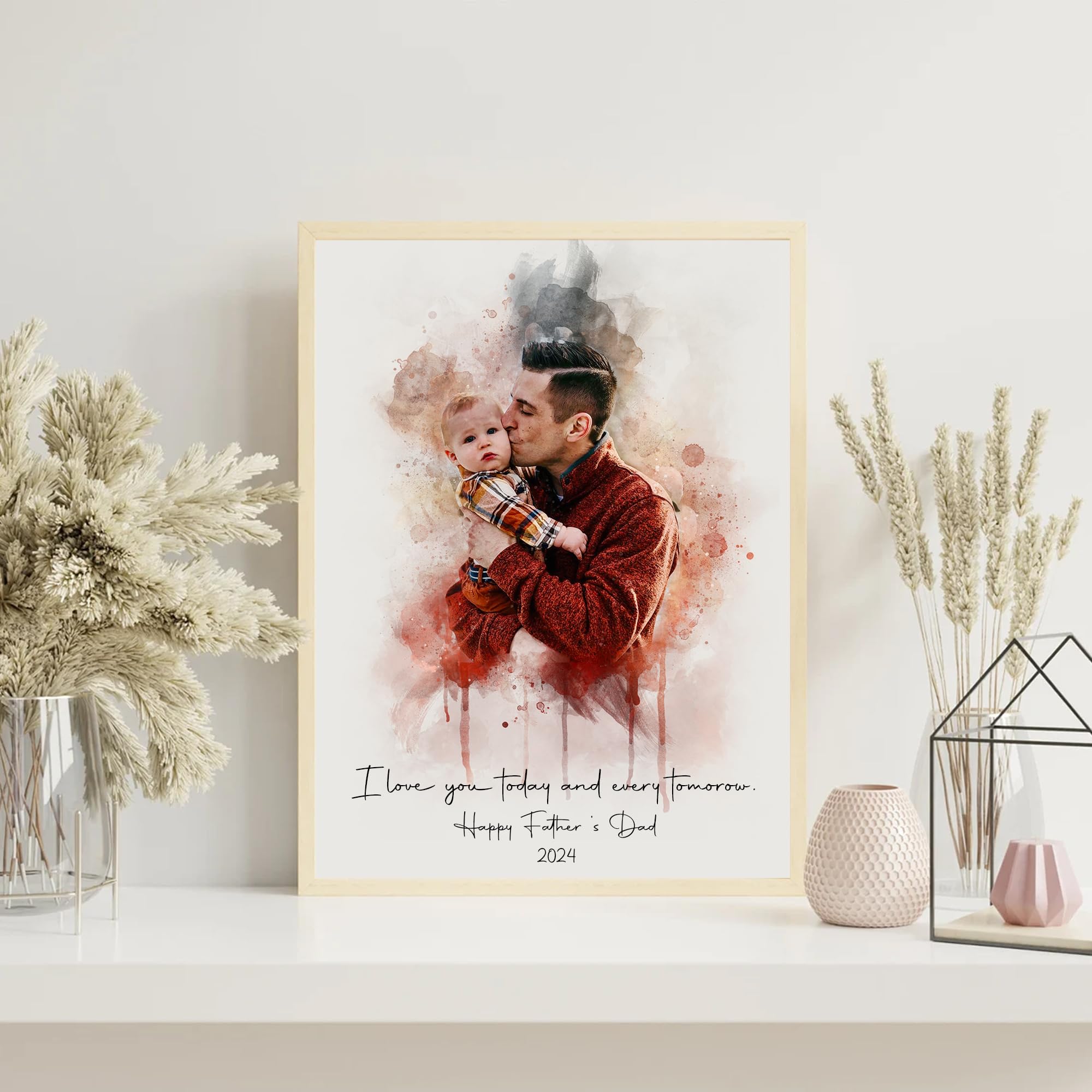 Customized Dog & Cat Portrait - Watercolor Art From Photo - Pet Memorial Gift