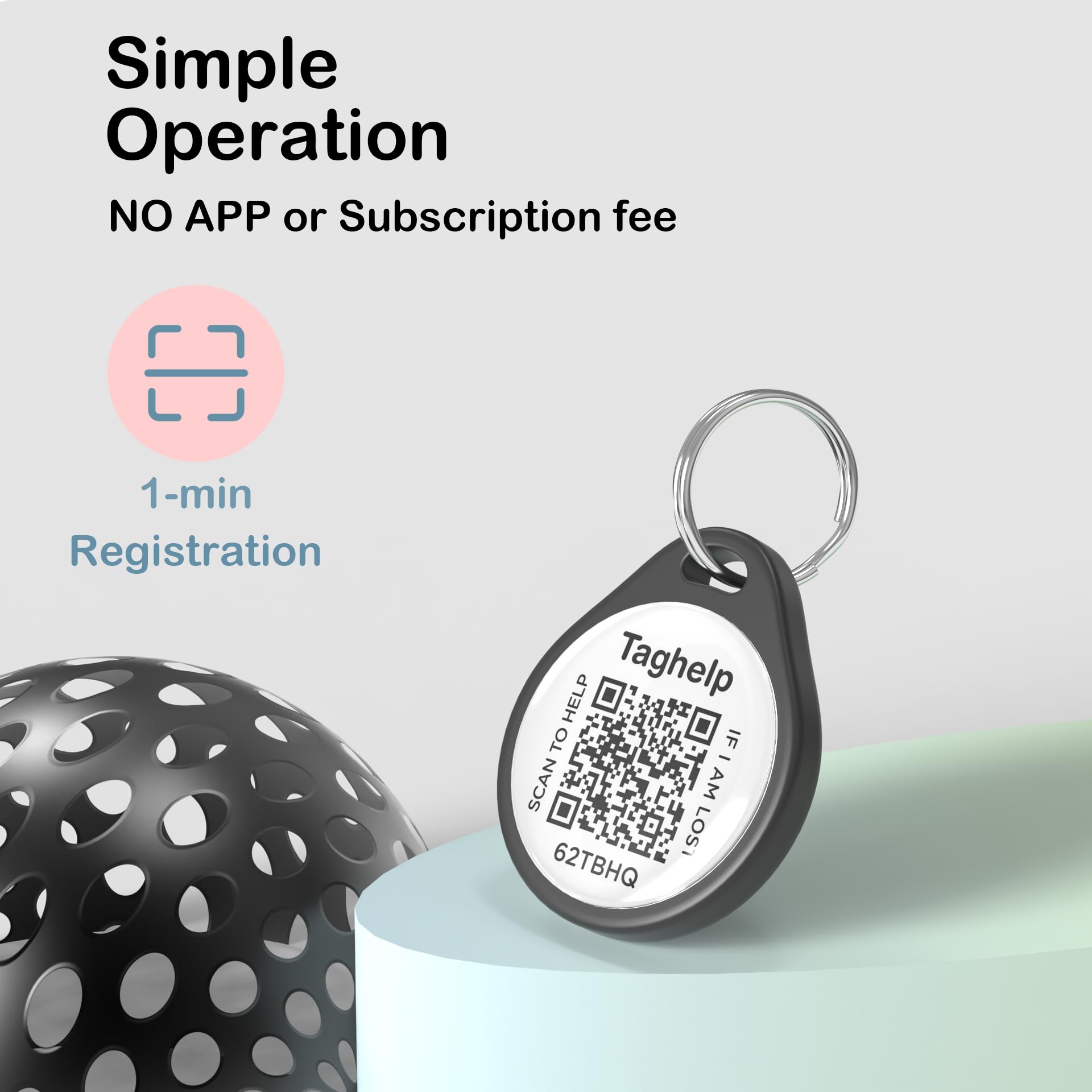 Qr Code Pet Id Dog Cat Tags For Collar - Personalized Online Profile - Scan Qr For Instant Pet Location Alert Email, Anti-Lost -