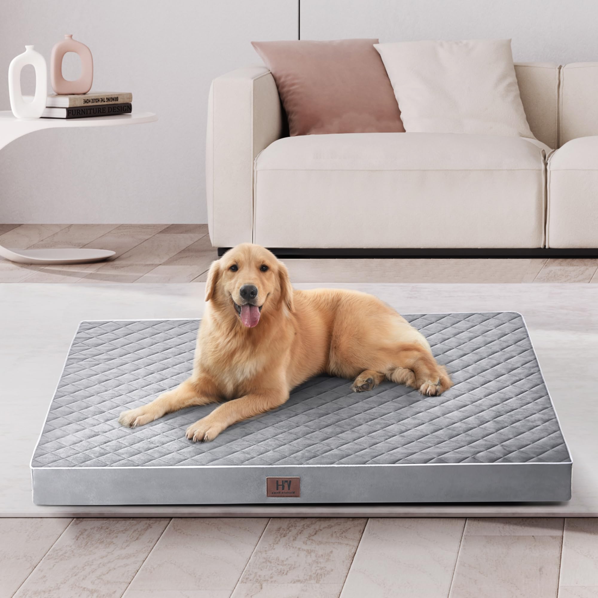 Western Home Wh Large Dog Bed Orthopedic Dog Beds For Large Dogs Washable Dogs Crate Bed Waterproof Pet Crate Beds Egg Foam Anti