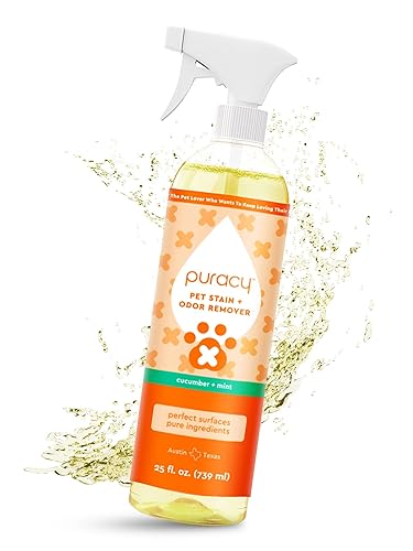 Puracy Natural Platinum Pet Stain And Odor Remover - Plant-Powered Professional Pet Urine Odor Eliminator With Natural Enzymes - Safe And Effective Carpet Pet Stain Remover And Cleaner, 739Ml, 25Oz