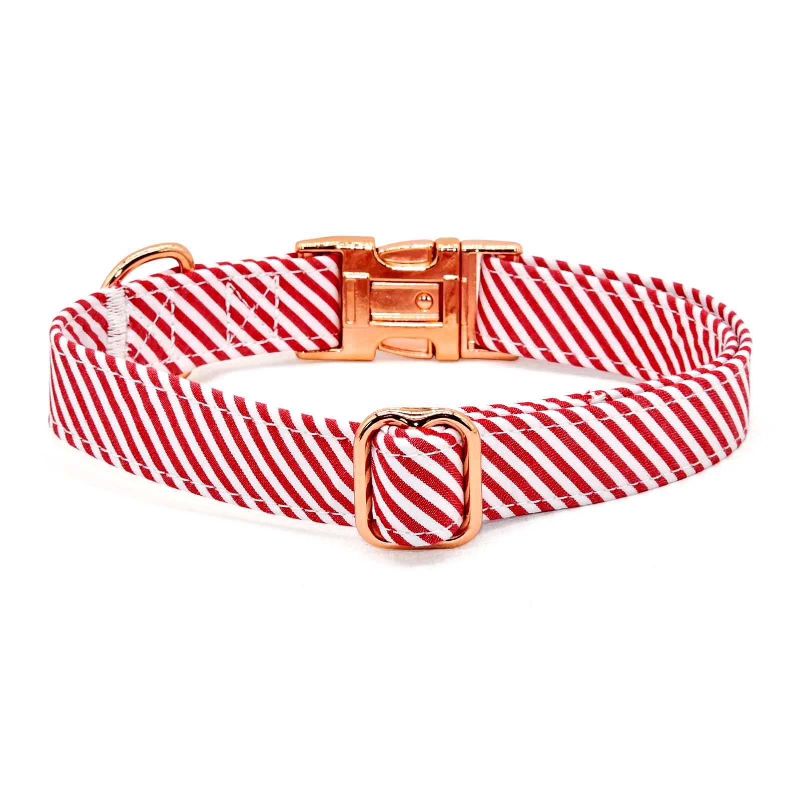 Classical Red Stripe Dog Bow Tie Dog Collar Accessory, Detachable Bowtie, Adjustable Collar For Small Medium Large Dogs
