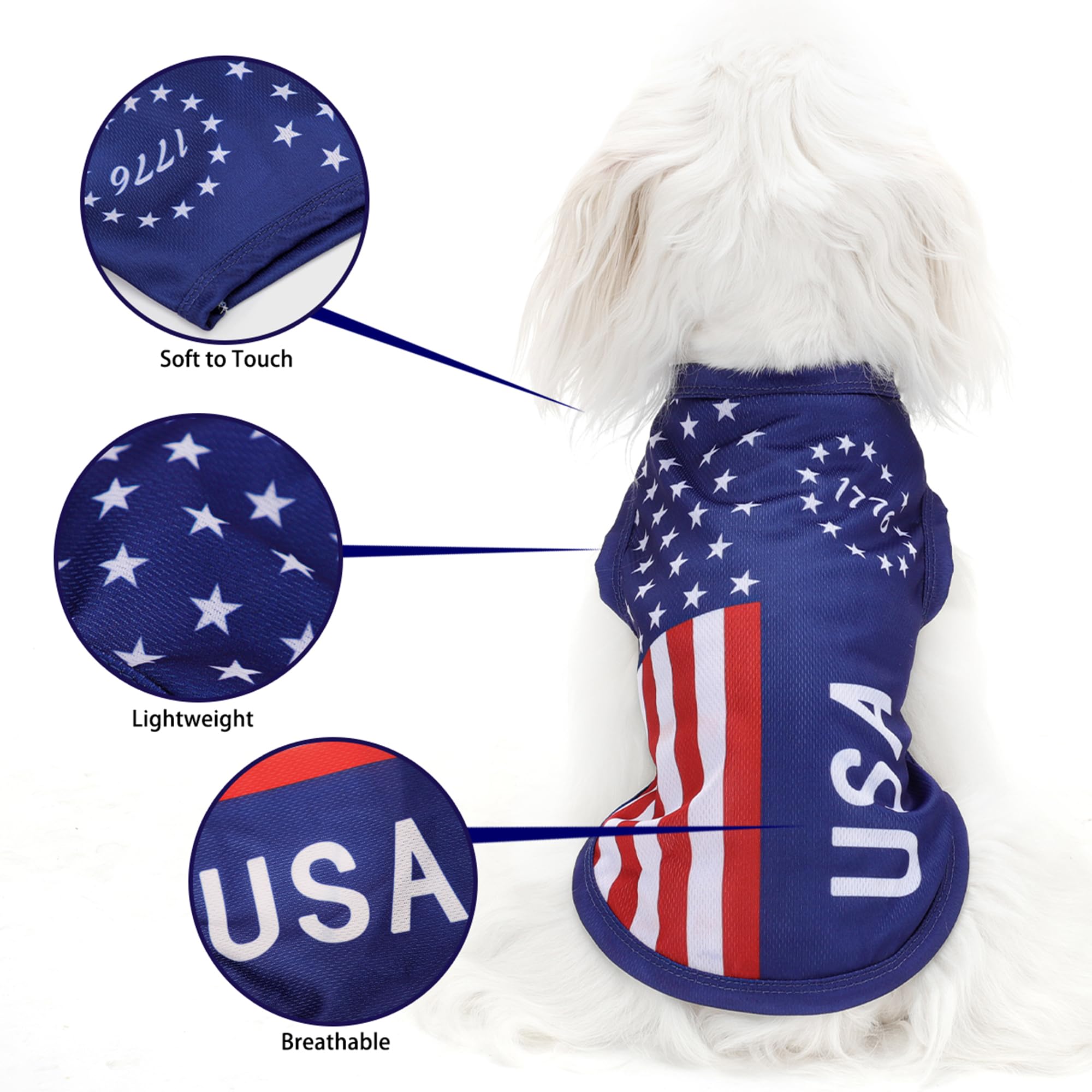 American Flag Inspired Dog Vest: Perfect Dog Shirt, Ideal Tank Top For Everyday Wear, Independence Day Celebrations Quality Mate