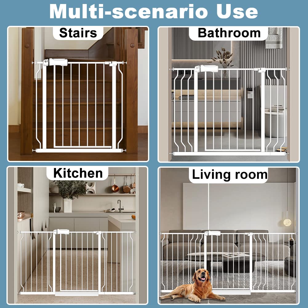 Flower Frail Narrow Baby Gate 29-34 Inch Wide Pressure Mounted Baby Gate Walk Through Child Gates For Kids Or Pets Indoor Auto Close Safety Gates White