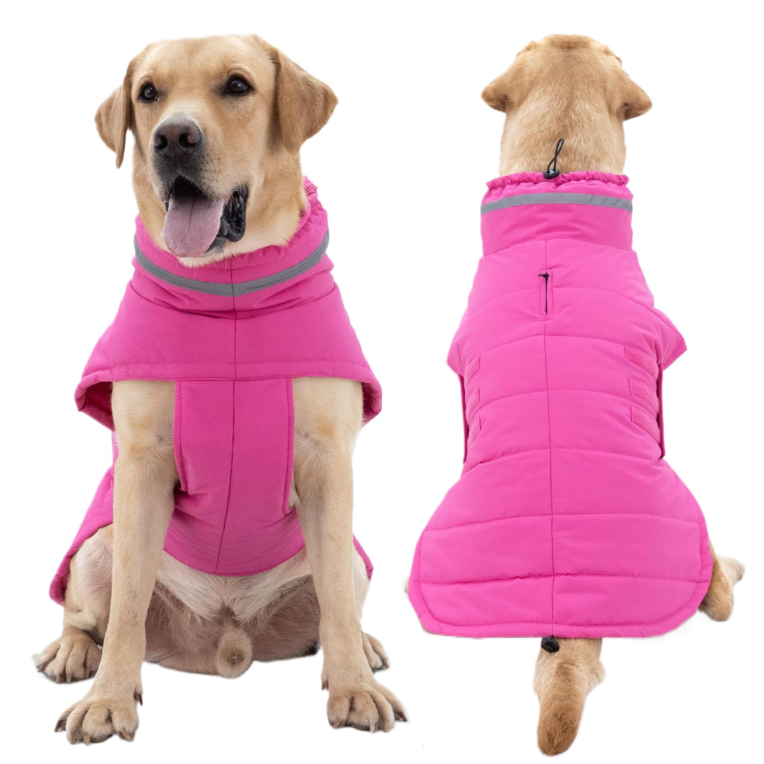 Mklhgty Dog Coat - Waterproof Winter Jacket, Warm Windproof Snow Jacket, Reflective Turtleneck For Small To Large Dogs