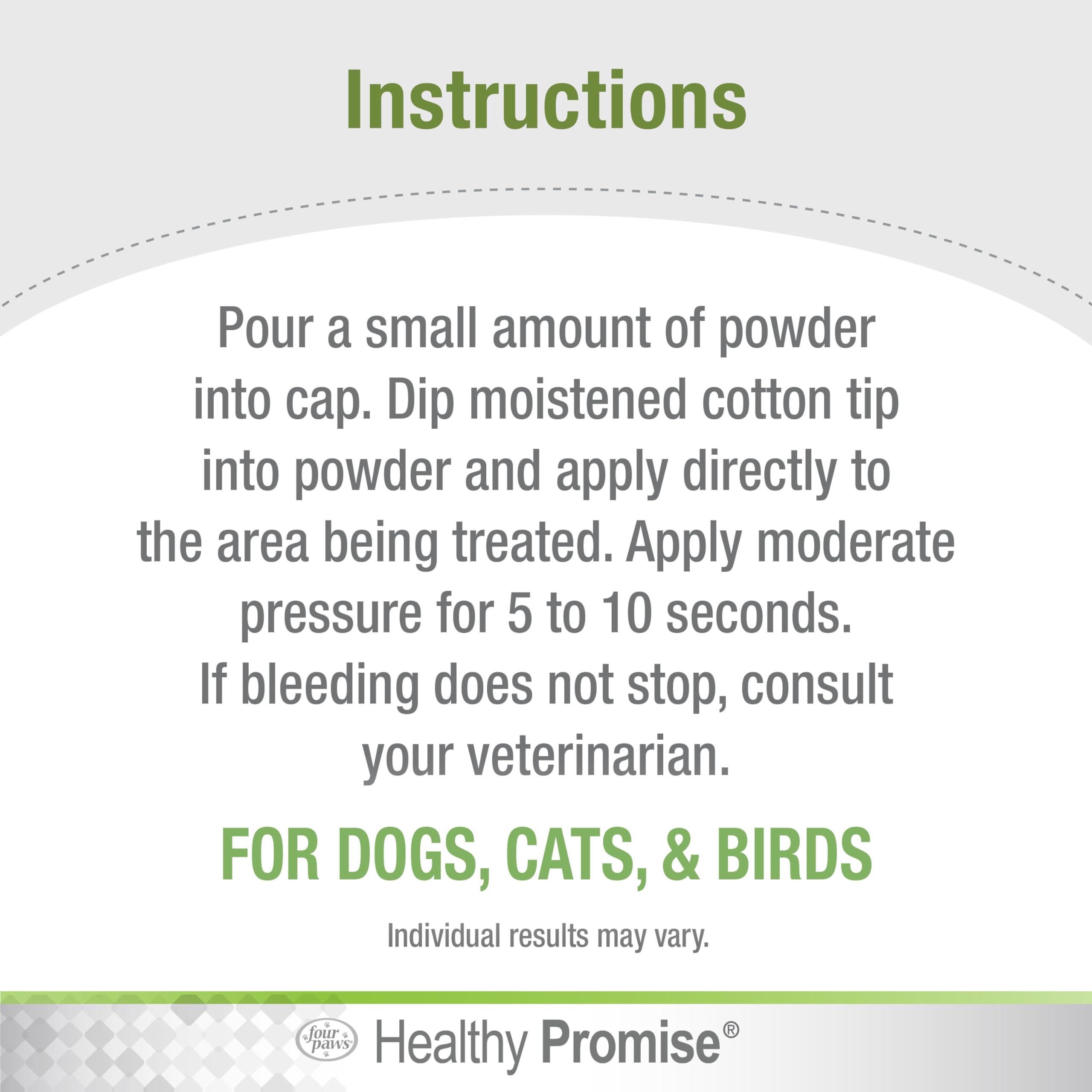 Four Paws Healthy Promise Quick Action Blood Stopper Styptic Powder For Dogs & Cats, 0.5 Ounces (Pack Of 1)