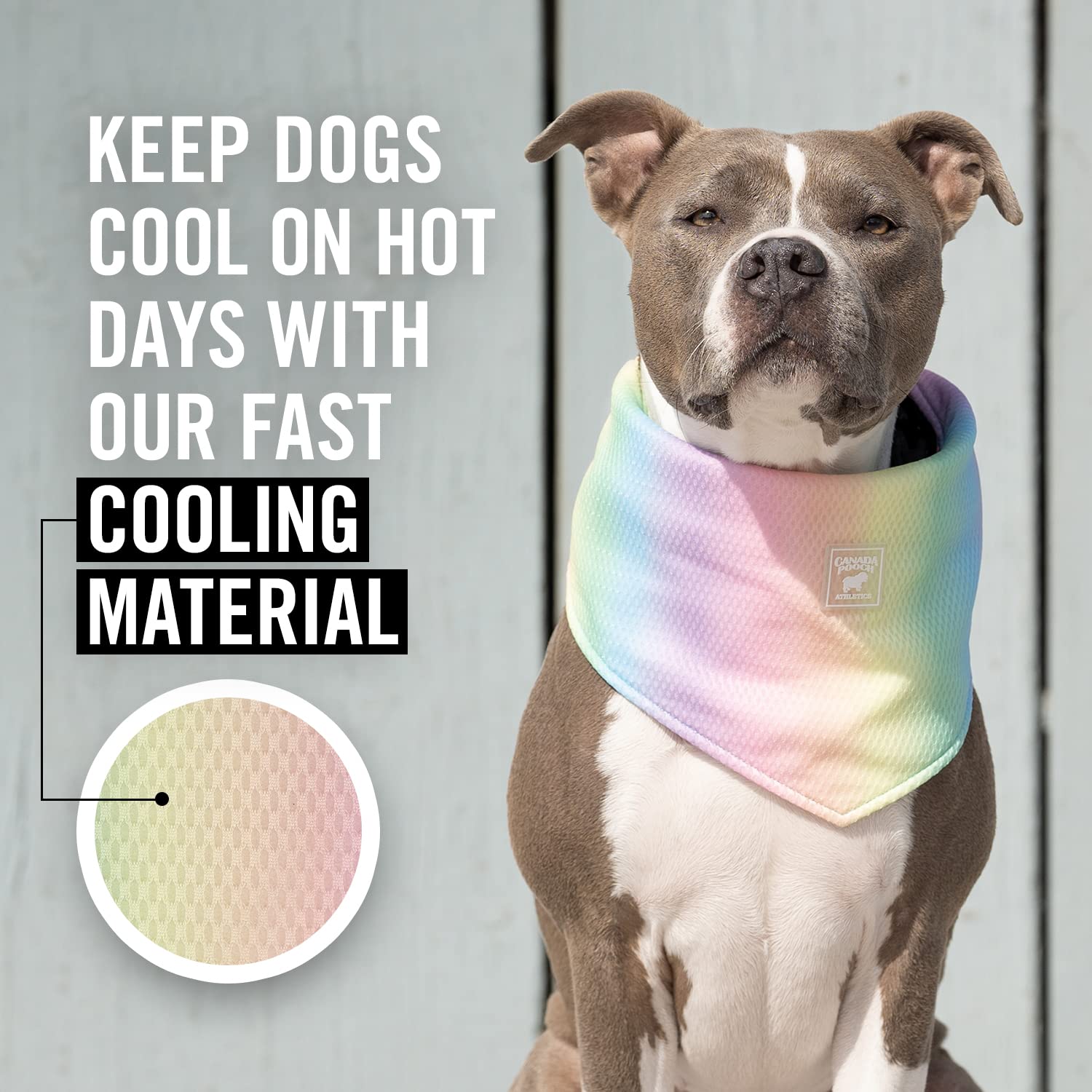 Canada Pooch Cooling Bandana For Dogs - Evaporative Cooling Dog Bandana With Breathable Mesh Material For Hot Days, Adjustable D