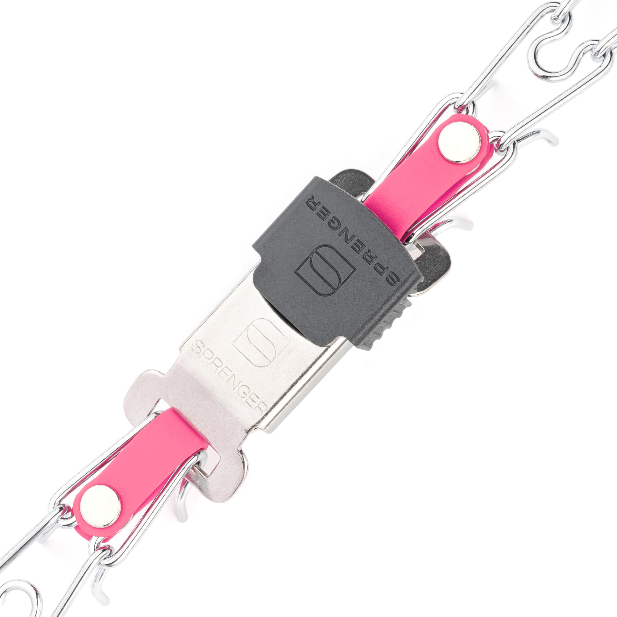 Herm Sprenger Chrome Plated Steel Dog Collar With Quick Release Cliclock Buckle And Biothane Insert Training Collar For Dogs Mad