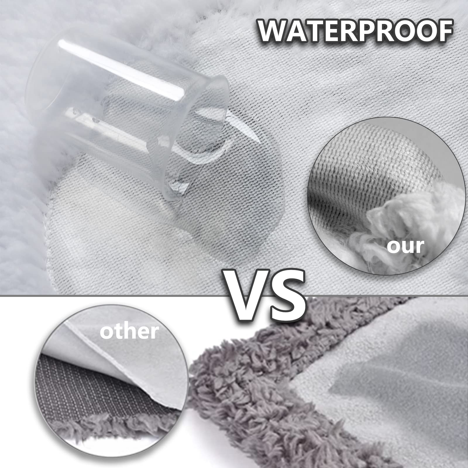 Aiwek Waterproof Dog Blanket, Pattern Printing Super Soft Warm Fluffy Facecloth Sofa Car Bed Protector, Urine Proof Washable Out