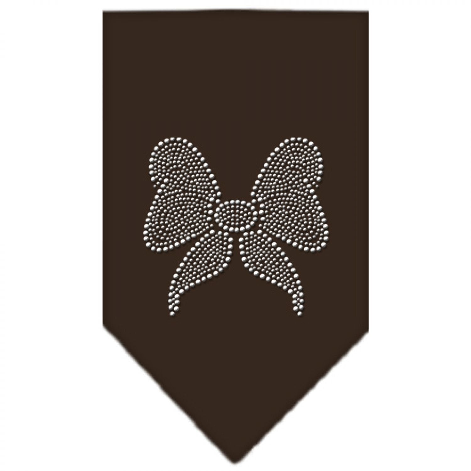 Mirage Pet Products Bow Rhinestone Bandana, Small, Cocoa