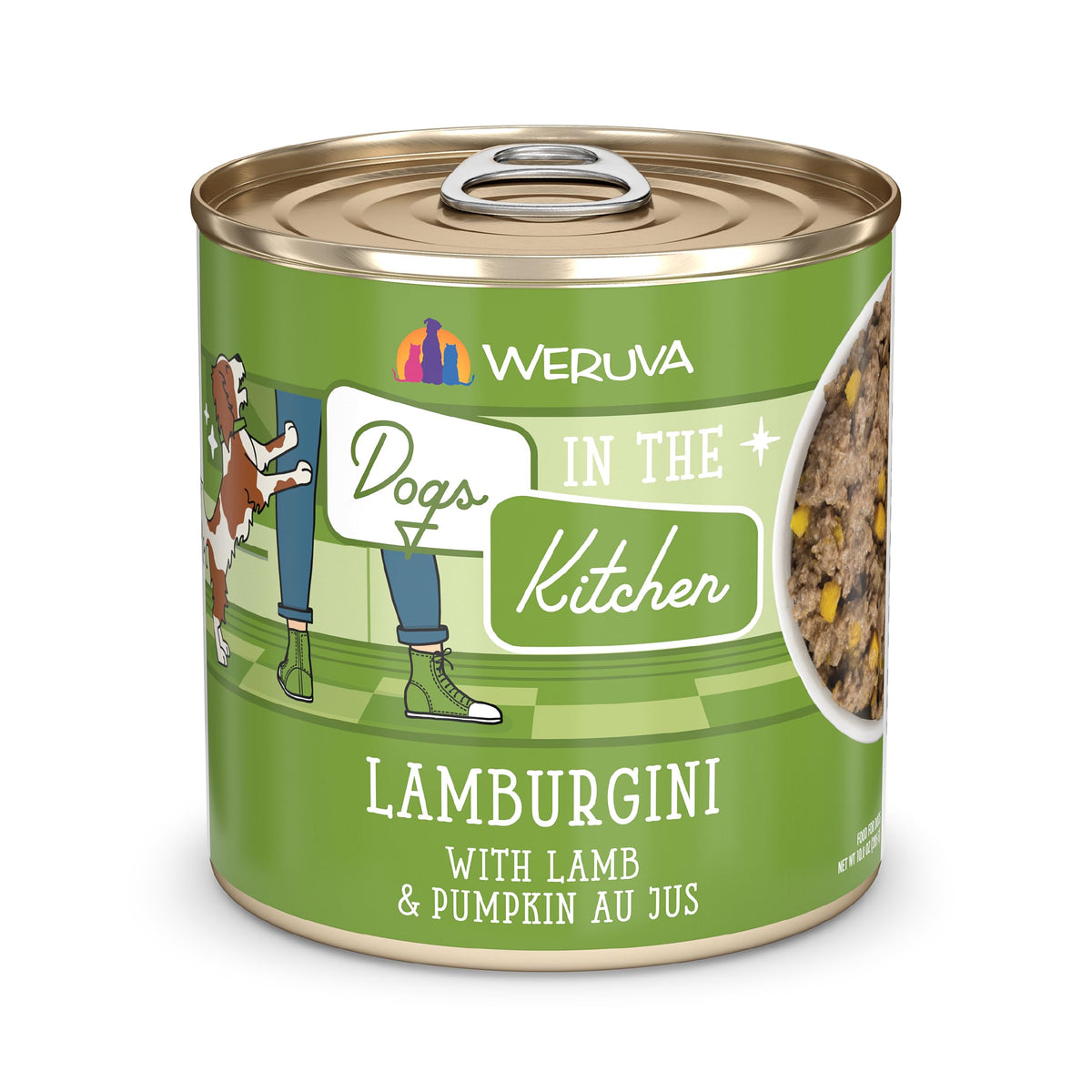 Weruva Dogs In The Kitchen, Lamburgini With Lamb & Pumpkin Au Jus Dog Food, 10Oz Can (Pack Of 12)