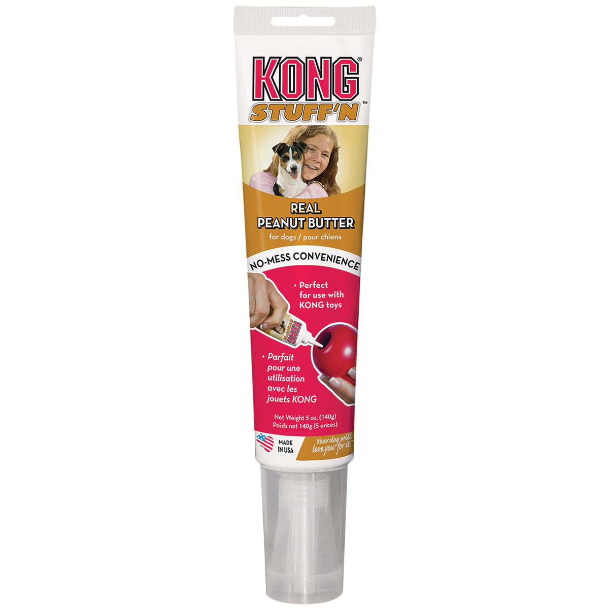 Kong - Peanut Butter Paste - Dog Treat With Real Ingredients, Great For Mess Free Stuffing Rubber Toys, Made In The Usa