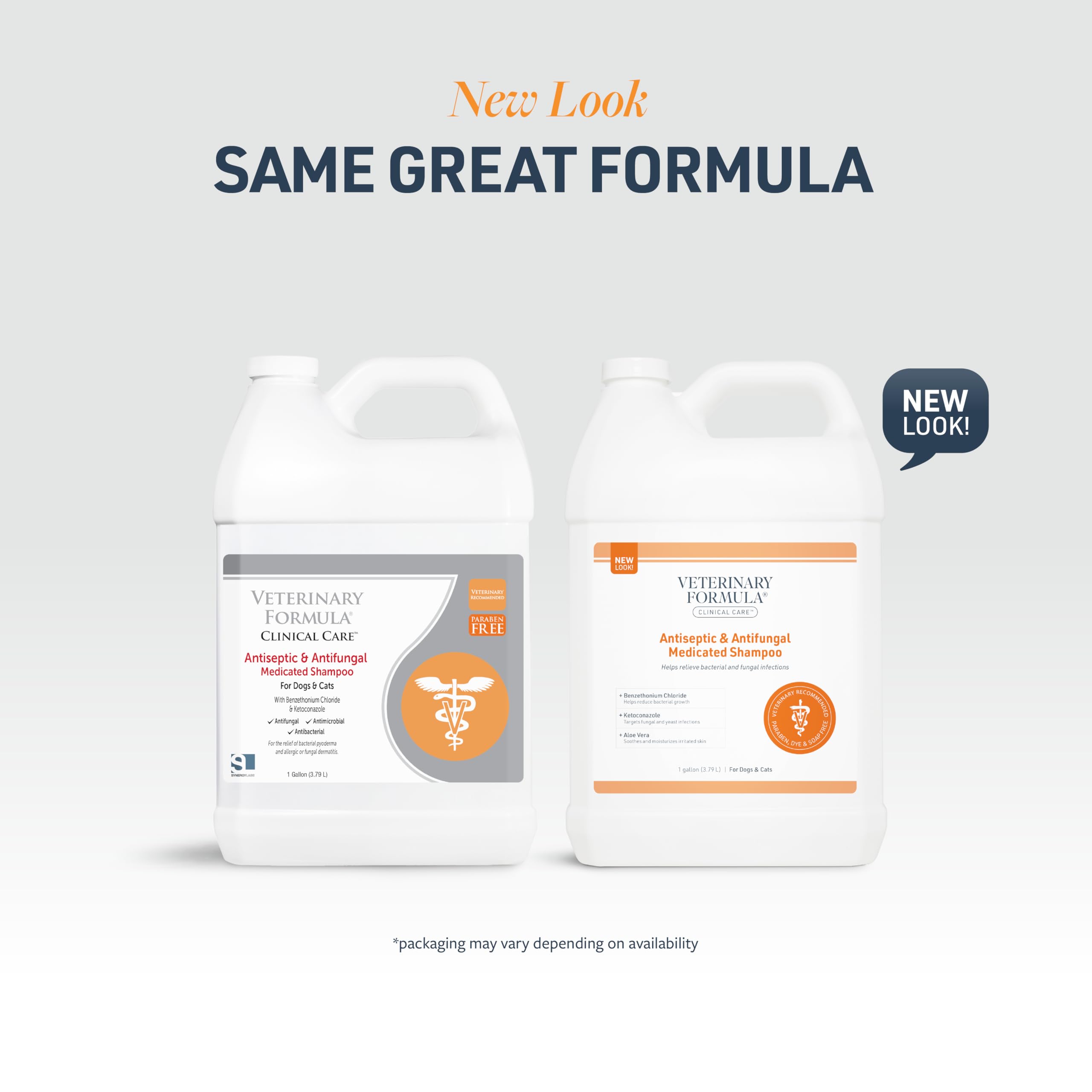 Veterinary Formula Medicated Shampoo for Dogs & Cats, Antiseptic & Antifungal, 128 Fl Oz, Paraben & Dye Free, Model SYL-110