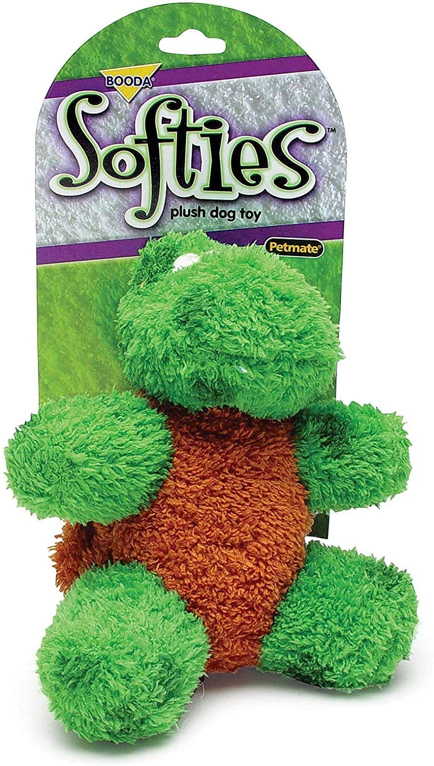 Booda Pet Products Softies Terry Toby Turtle Dog Toy [Set Of 2]