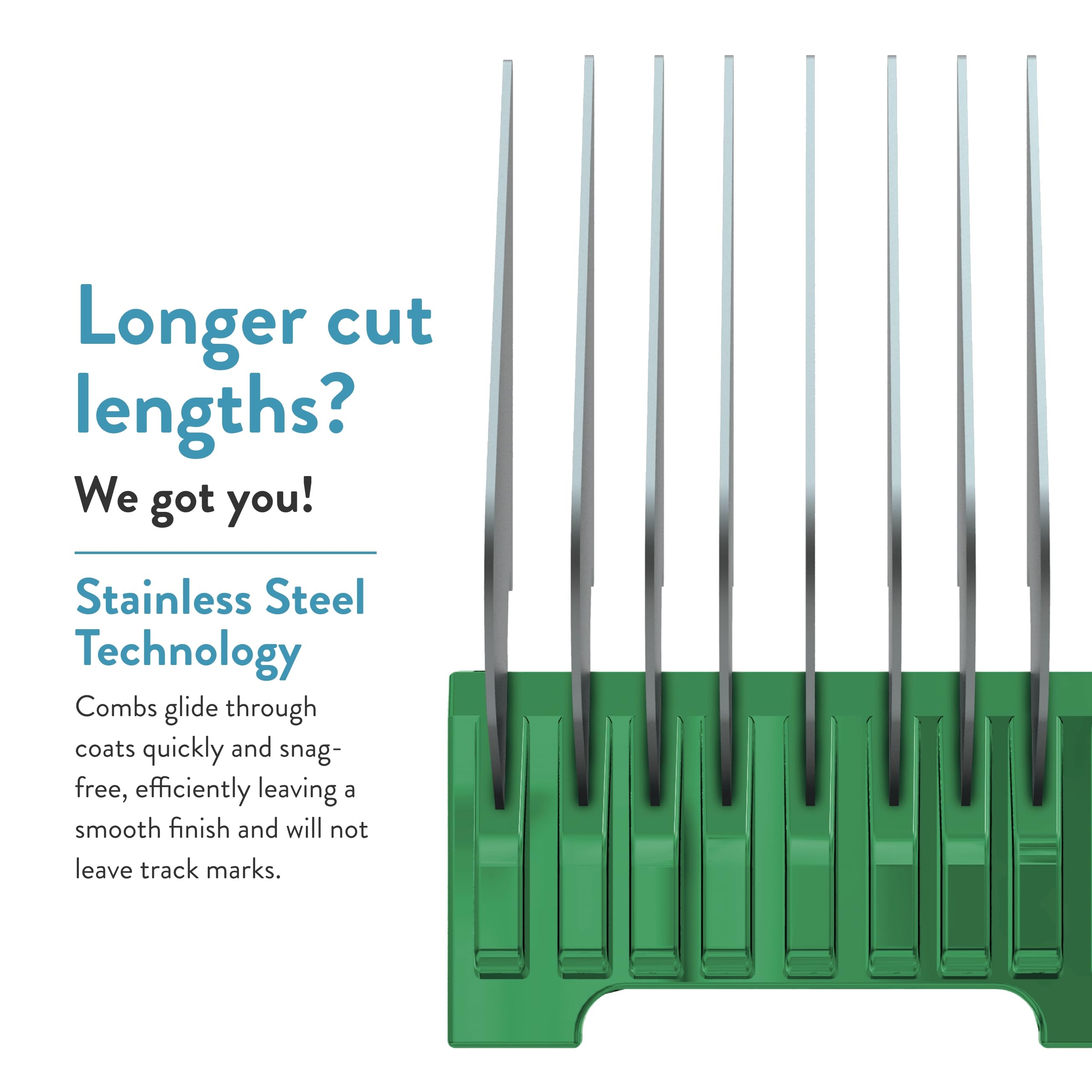 Wahl Professional Animal Stainless Steel Attachment Guide Comb 5-In-1 Detachable Blade Pet, Dog, Cat, And Horse Clippers C, 7/8-