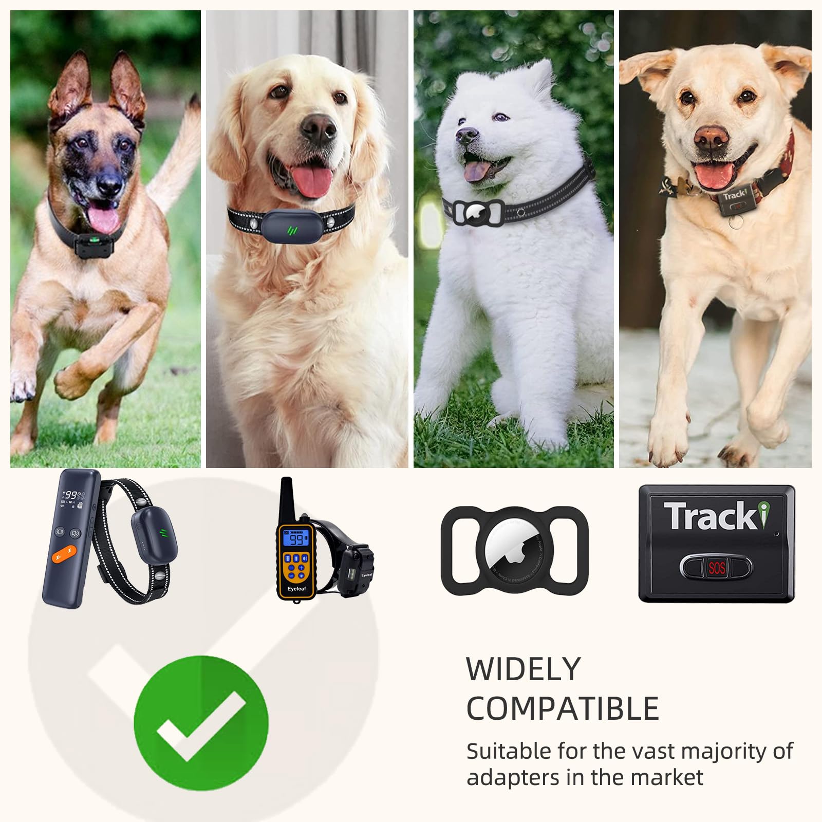 Collar Replacement Strap, Reflective Replacement Nylon Collar Strap Dog Gps Training Bark Receiver Collars, Durable Adjustable E