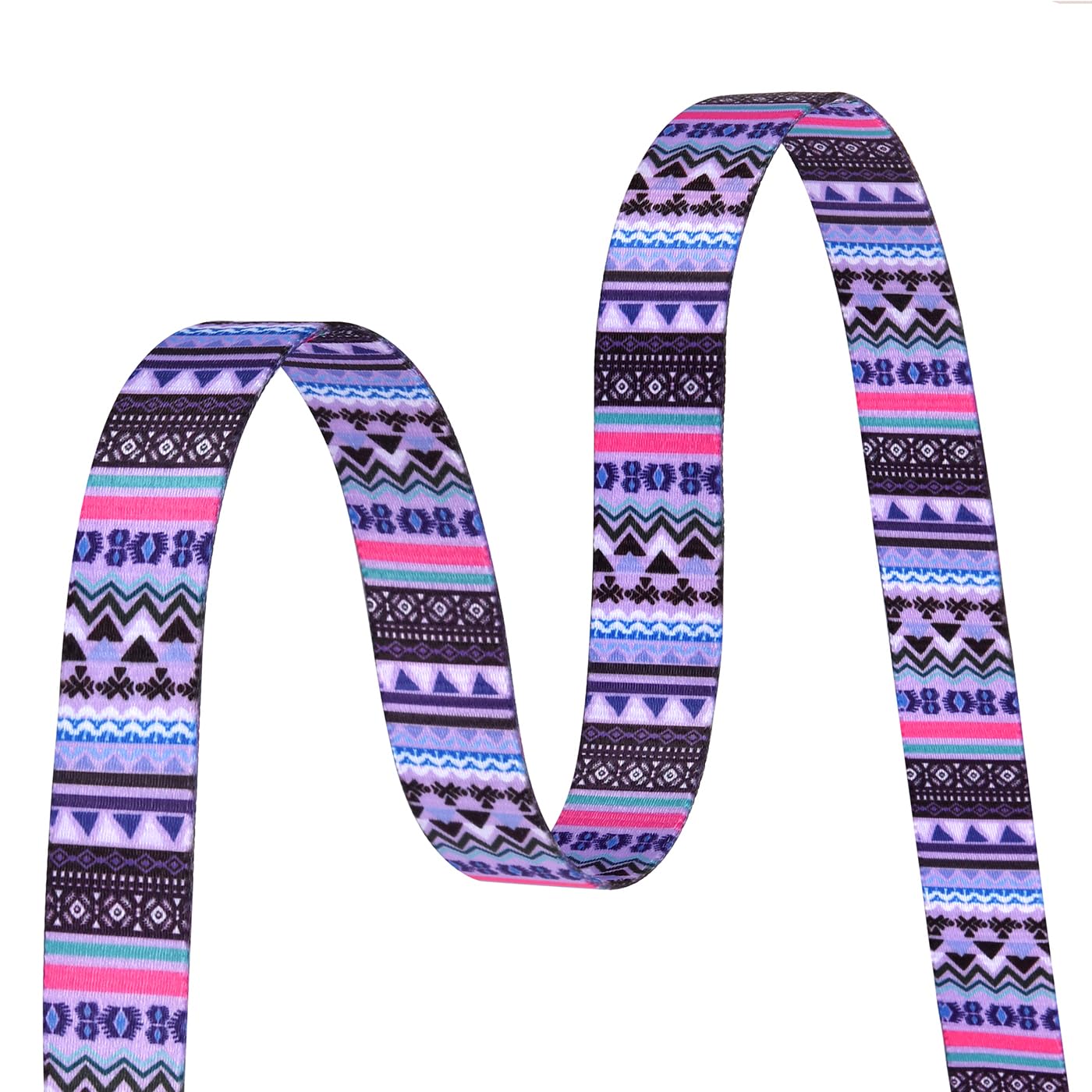 Mihqy Dog Collar With Bohemia Floral Tribal Geometric Patterns - Soft Ethnic Style Collar Adjustable For Small Medium Large Dogs(Purple Bohemia,Xs)