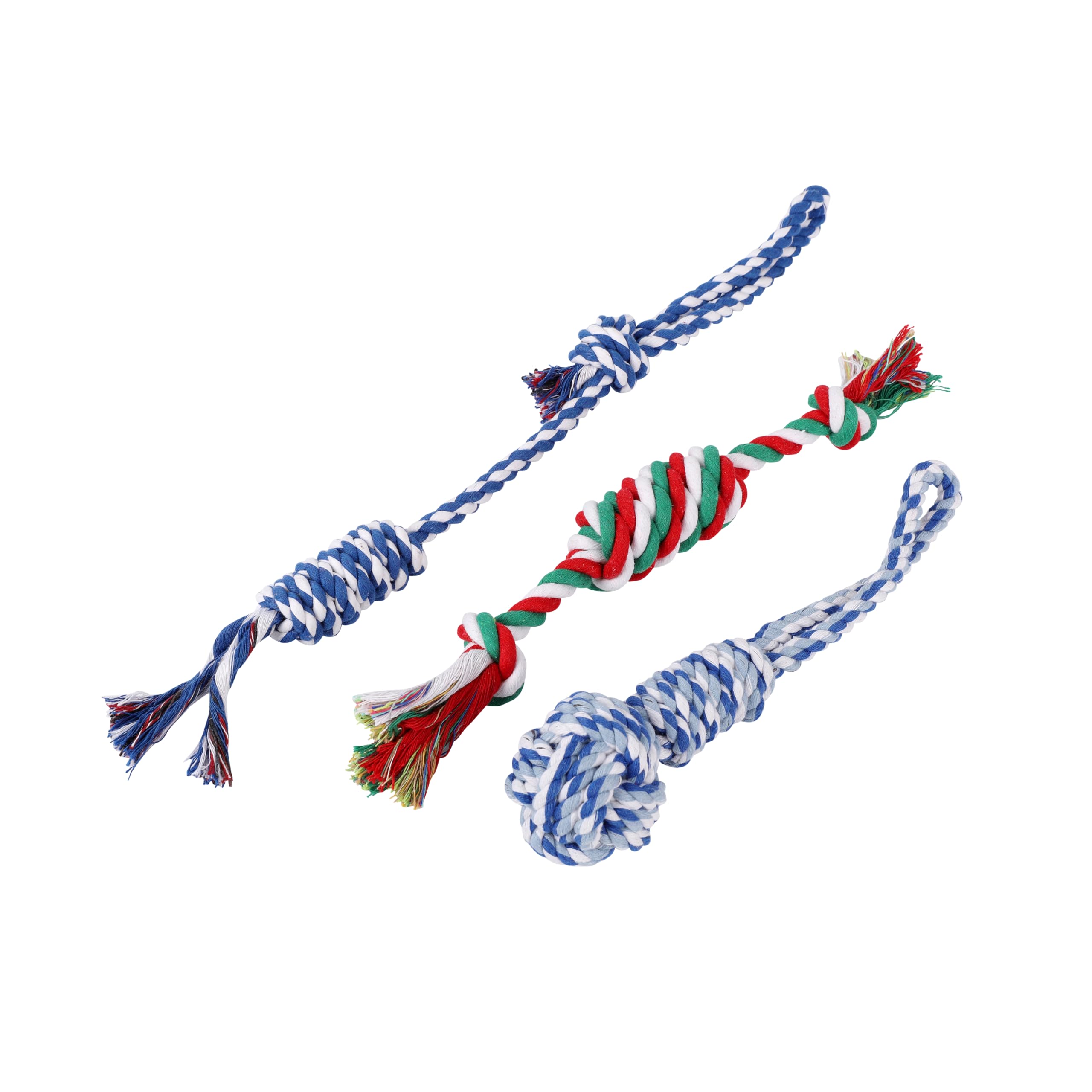 Mqumd Dog Rope Toy, Indestructible Cotton Ropes Dog Toy, Dental Cleaning And Teeth Care Dog Chew Toy, Interactive Tug Of War Pet