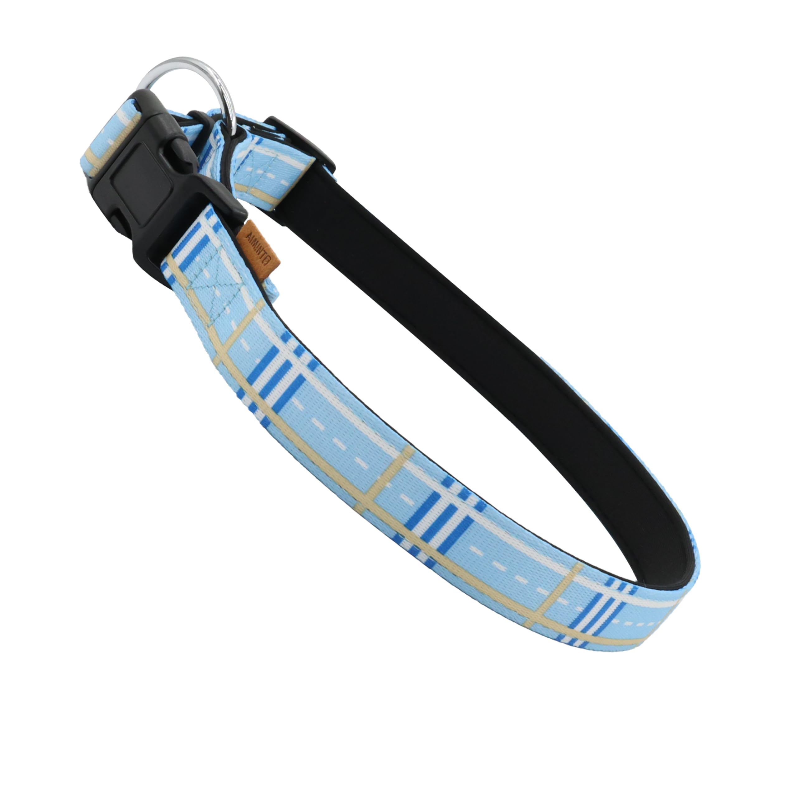 Aiminto Dog Collar, Cute Stripe Pattern, Neoprene Padded And Adjustable Collar With Quick Release Buckle, Reinforced Structure (