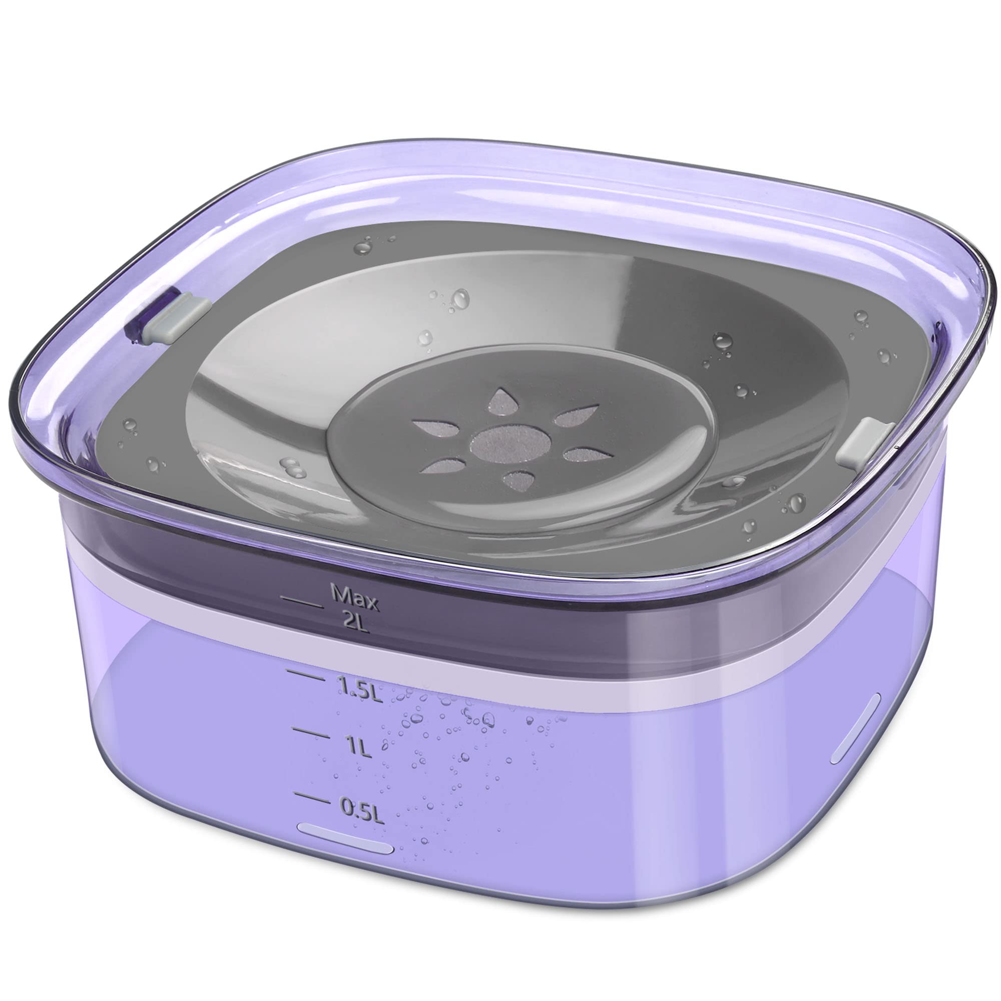 Upsky 70Oz Dog Water Bowl 2L No Spill Dog Bowl Large Capacity Spill Proof Slow Water Feeder, No Splash Dog Bowl Pet Water Dispen