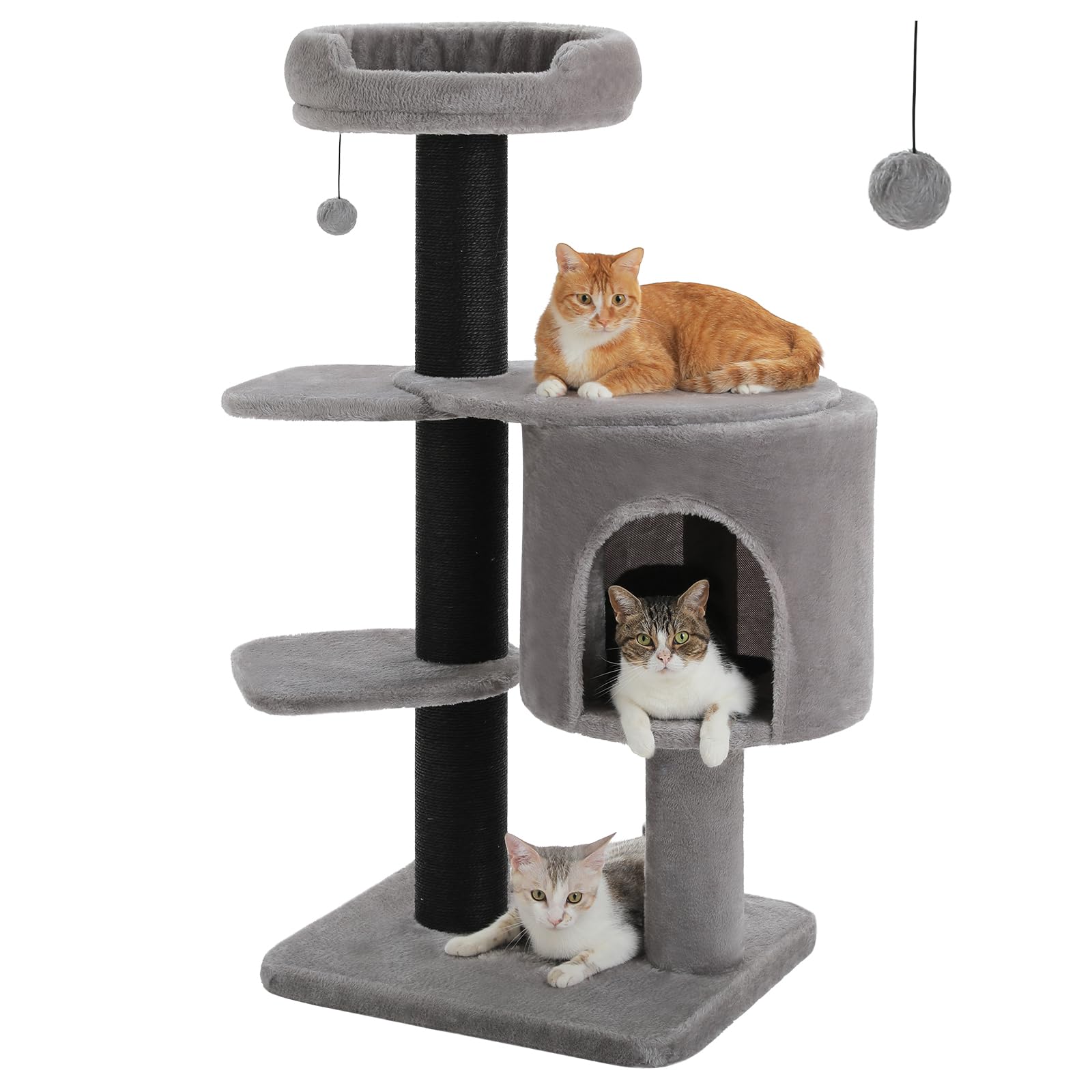 Uymi 50-Inch Heavy-Duty Cat Tree For Large Adult Cats, Large Cat Tree With Thick Scratching Posts (F4.3), Spacious Condo, Sturdy