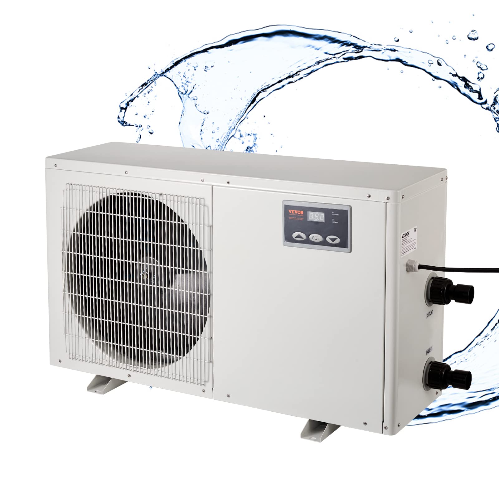 VEVOR Aquarium Chiller, 500 Gal 1892 L, 1.5 HP Hydroponic Water Chiller, Quiet Refrigeration Compressor for Seawater and Fresh W