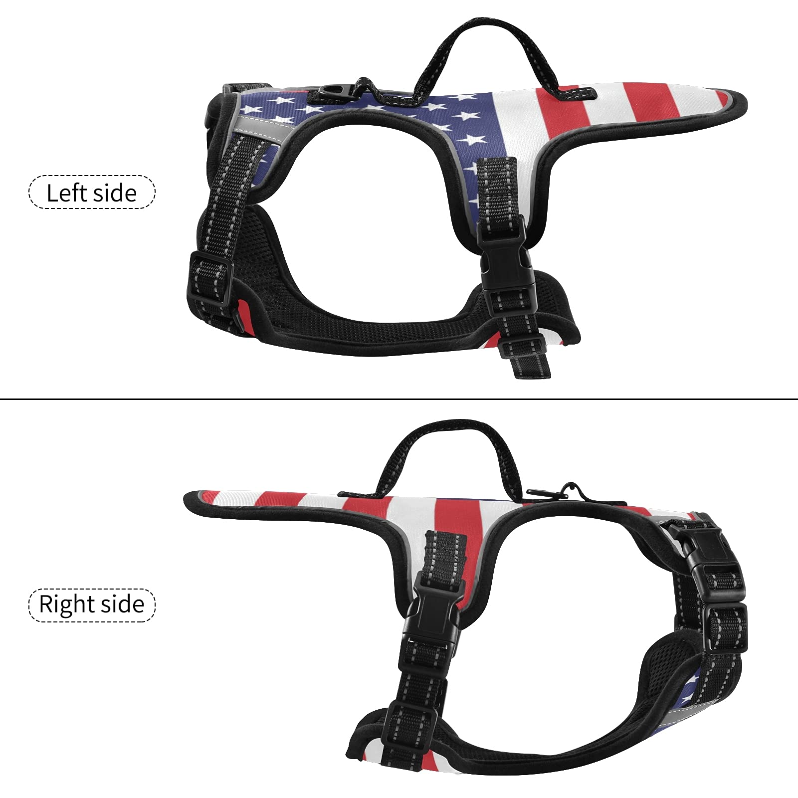 Staytop Dogcat Harness,Adjustable Soft Padded Pet Dog Vestreflective Nochoke Pet Harness Easy Control Front Clip For Small, Medi