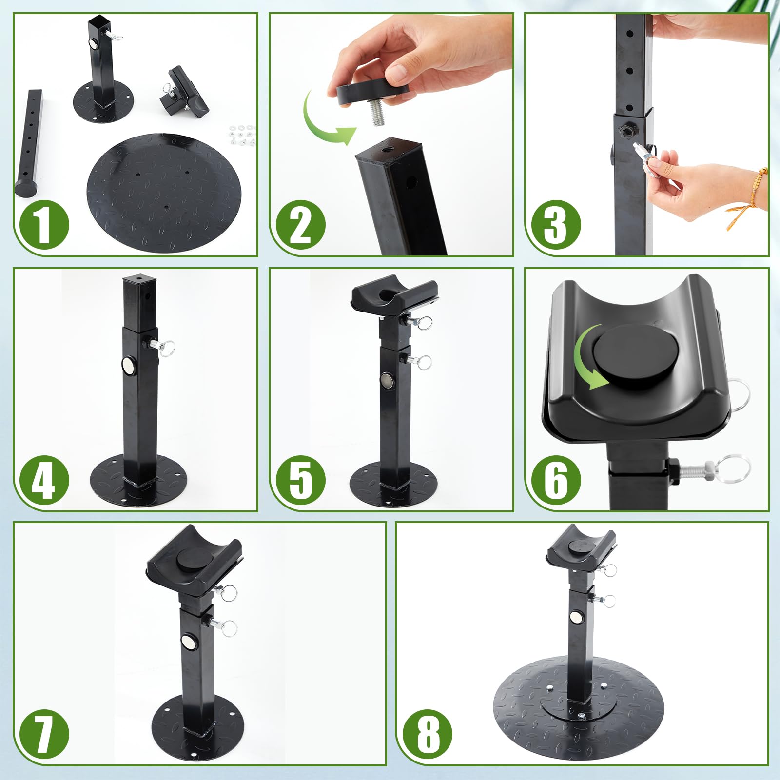 Zonon Metal Adjustable Farrier Stand Blacksmith Farrier Horse Hoof Stand Height Farrier Stand For Horses Black Horse Hoof Trimmi