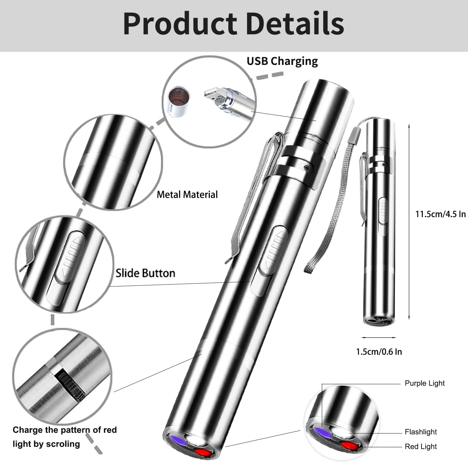Tefire Laser Pointer Cat Toys With Torch And Money Detectorbuilt-Inbattery Usb Charging 7 Modes To Choose From For Teasing And Interacting With Your Pet