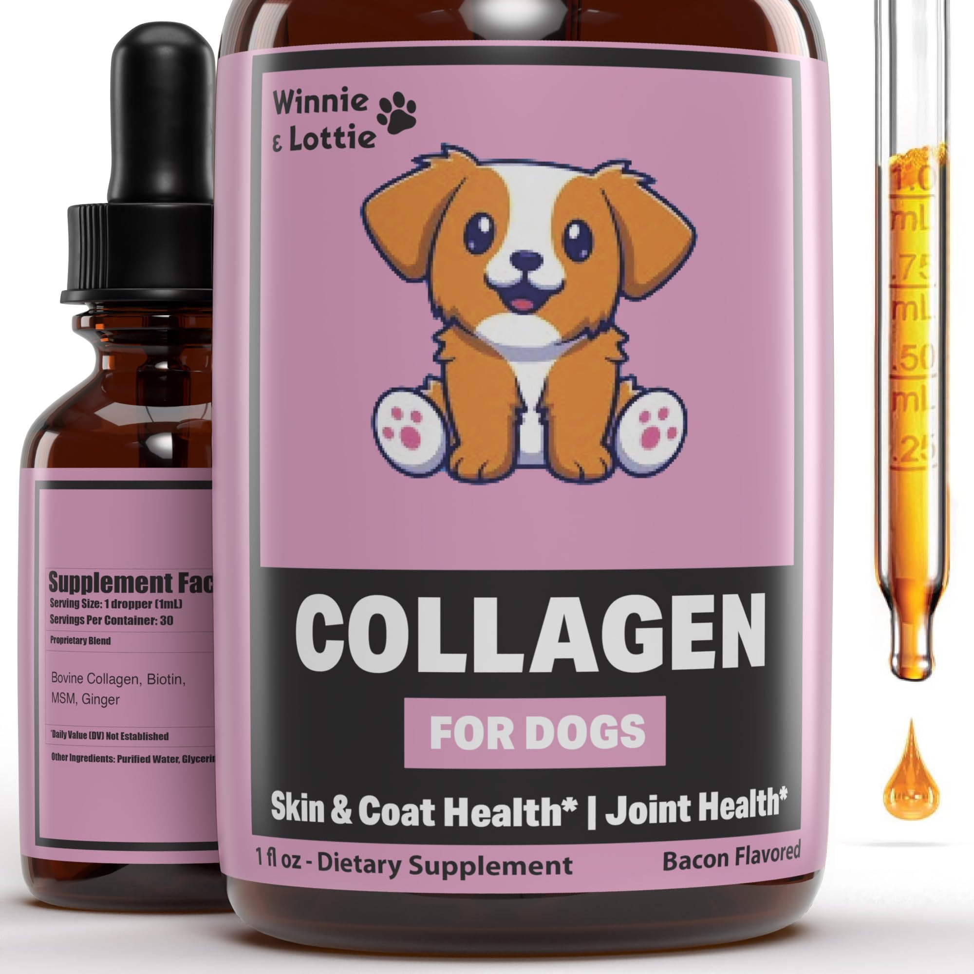 Collagen for Dogs - Liquid Collagen for Dogs - Skin and Coat Supplement for Dogs - Dog Liquid Collagen - Dog Collagen - Dog Coll