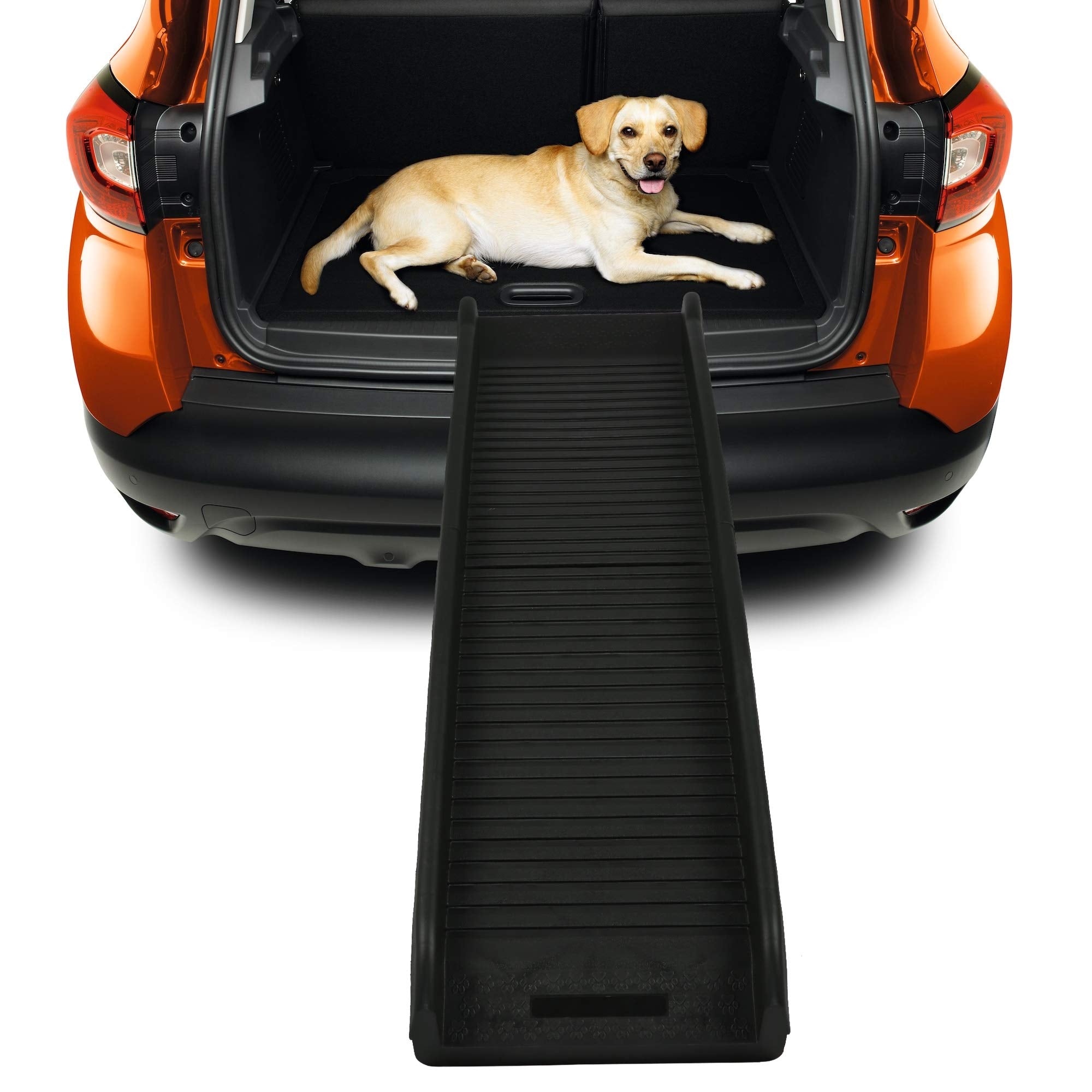 LONABR 60 Inches Dog Ramp Portable Folding Pet Ramp Non-Slip Heavy Duty Car Ramp for Cars, Trucks, SUV, Doorstep or Bed Supports