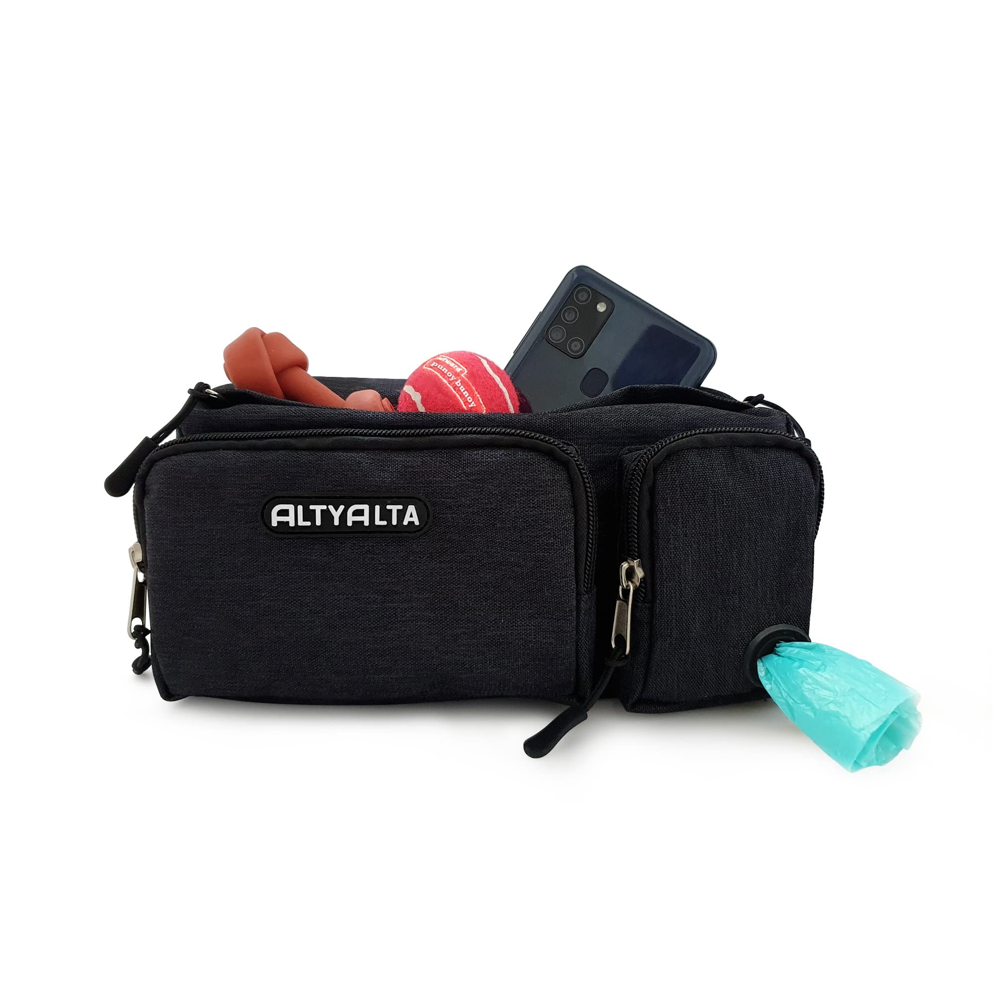 ALTYALTA EZ Dog Walking Fanny Pack, Dog Training Treat Pouch, Easy for Walking with Dogs, Belt Bag with Six Pockets and Waste Ba