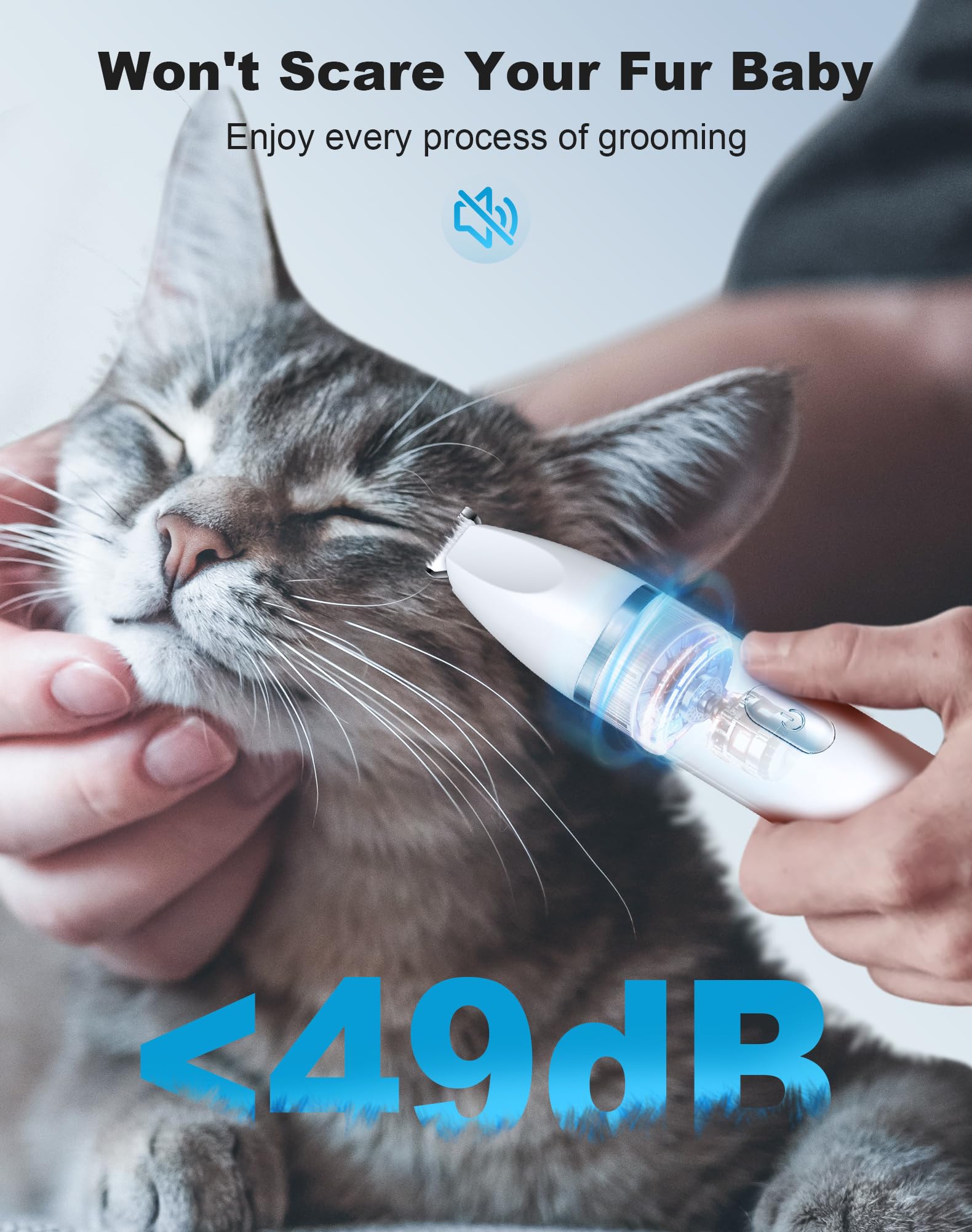 Lexflext 3 In 1 Small Dog Grooming Kit, 2 Speed Rechargeable Dog Hair Clippers With Guards, Low Noise Electric Dog Paw Trimmer &