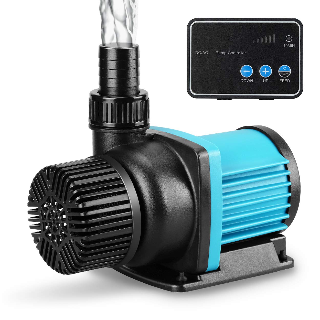 Jerepet 2250Gph Aquarium 24V Dc Return Pump With Controller, Submersible And Inline Return Pump For Fish Tank,Aquariums,Fountains,Sump,Hydroponic,Pond,Freshwater And Marine Water Use
