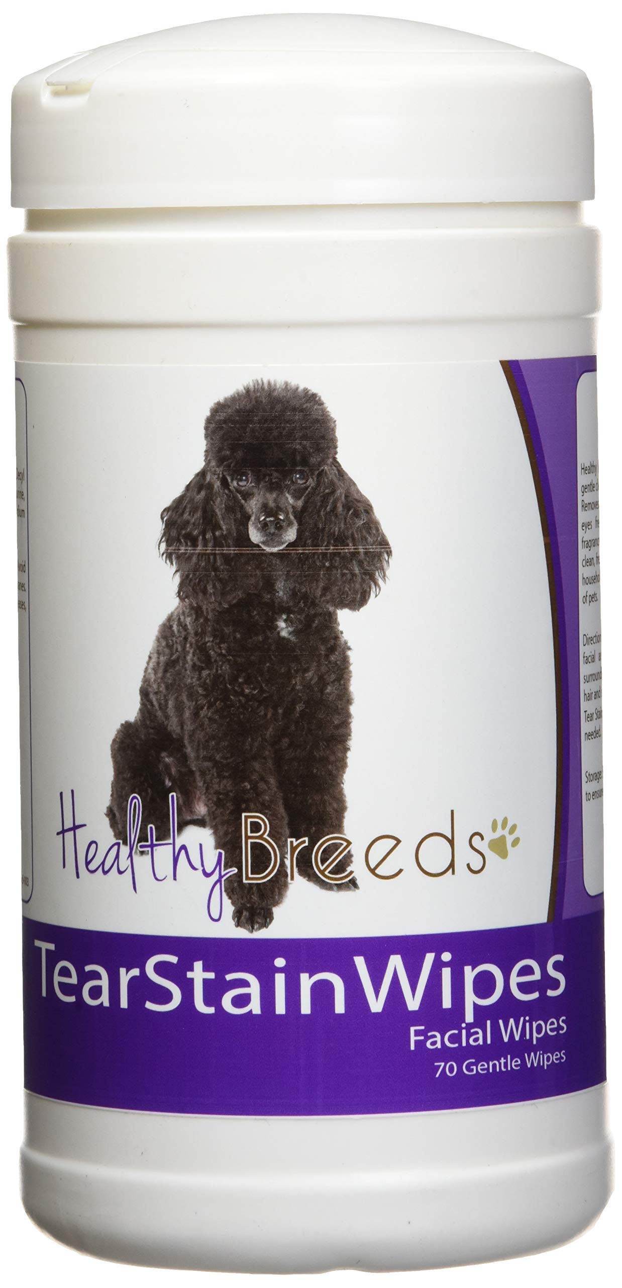 Healthy Breeds Poodle Tear Stain Wipes 70 Count