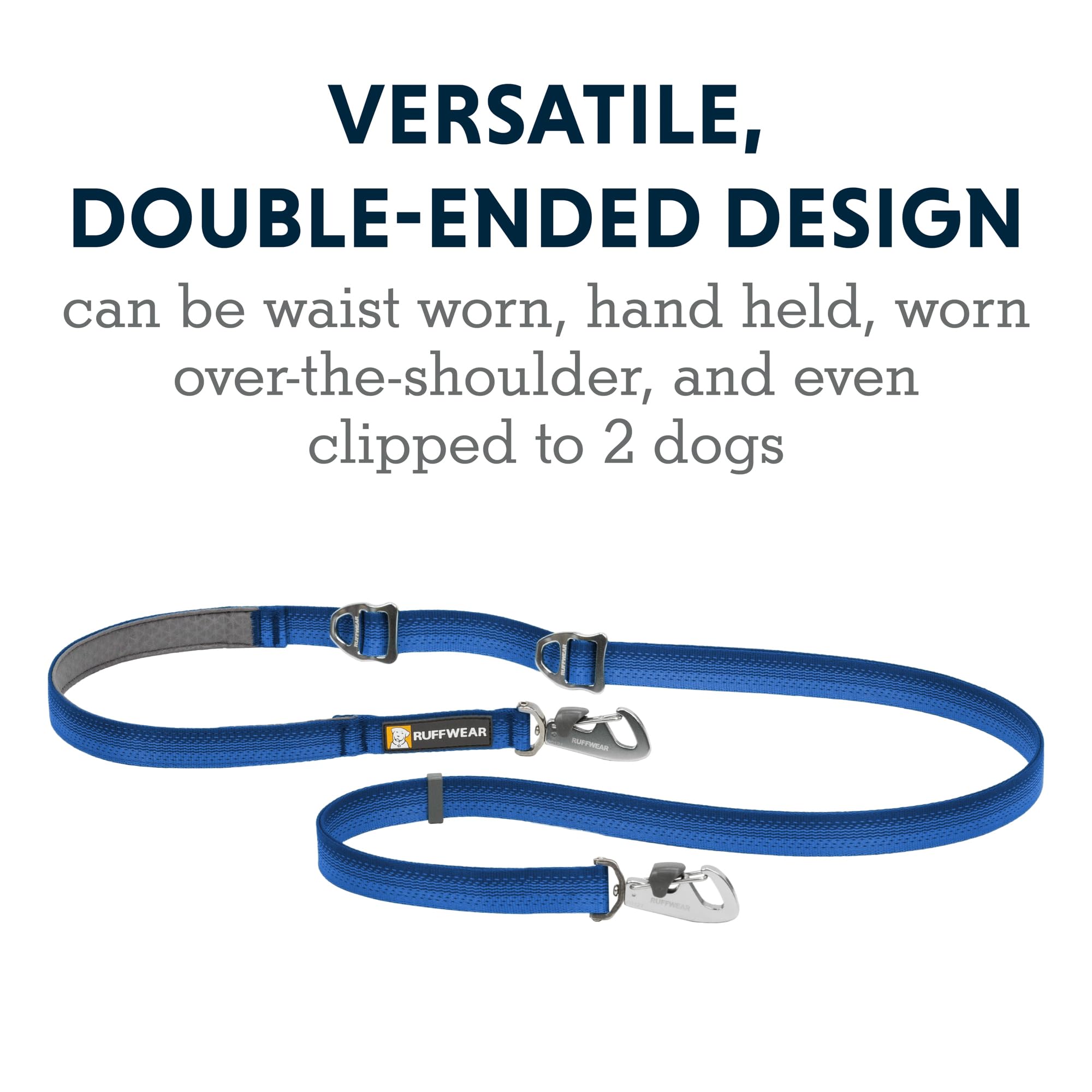 Ruffwear, Switchbak Dog Leash, Convertible & Adjustable Lead For Everyday Use, Blue Pool