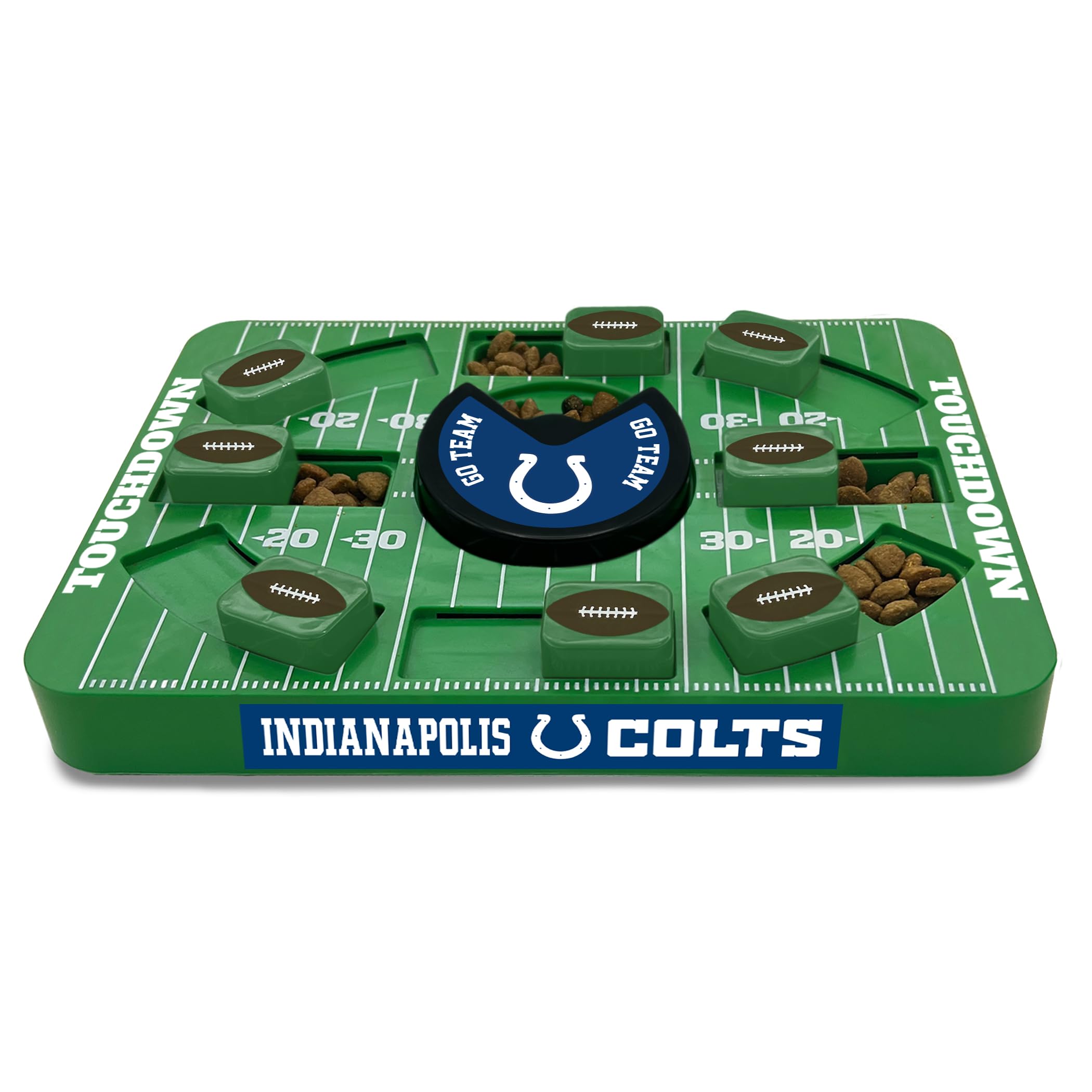 Pets First Nfl Indianapolis Colts Large Puzzle Toy, New Size, Interactive Dog Treat & Slow Feeding Toy