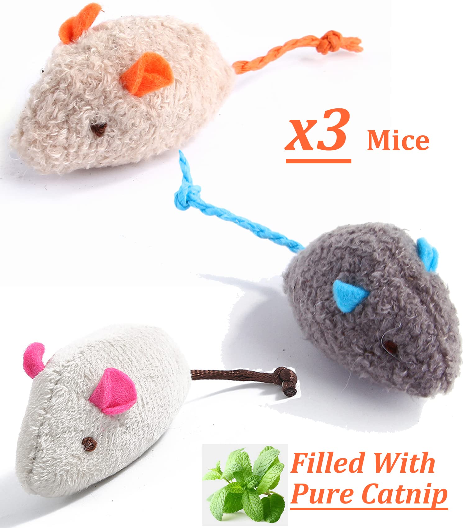 12 Pack Catnip Toys For Cats, Silvervine Sticks, Catnip Balls, Cat Nip Mice, Kicker Toys, Silver Vine Organic Chew Toys, Kitten