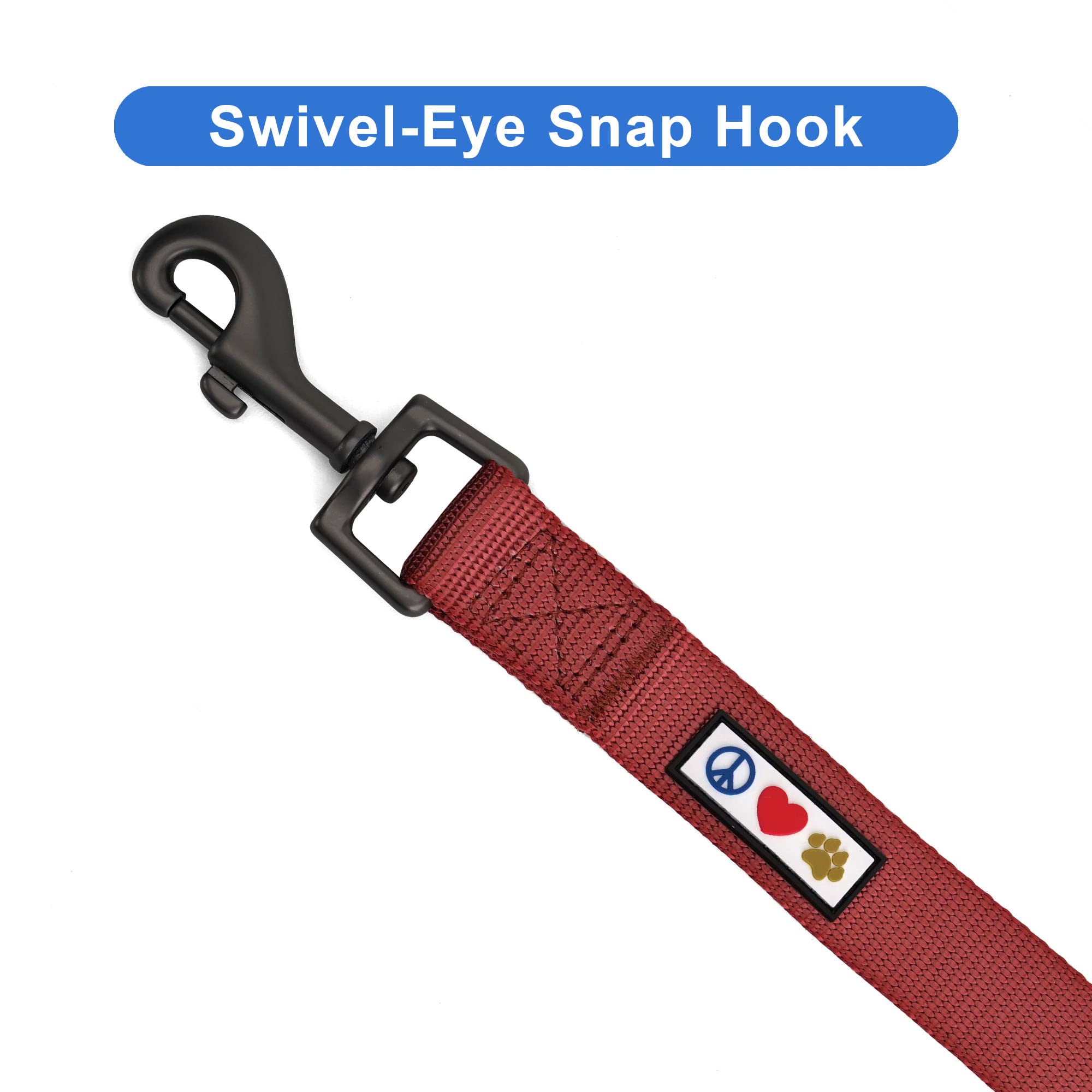Pawtitas 6 FT Solid Color Leash Puppy Leash Dog Leash Comfortable Handle Dog Training Leash 6 ft Dog Leash Medium Dog Leash/Larg