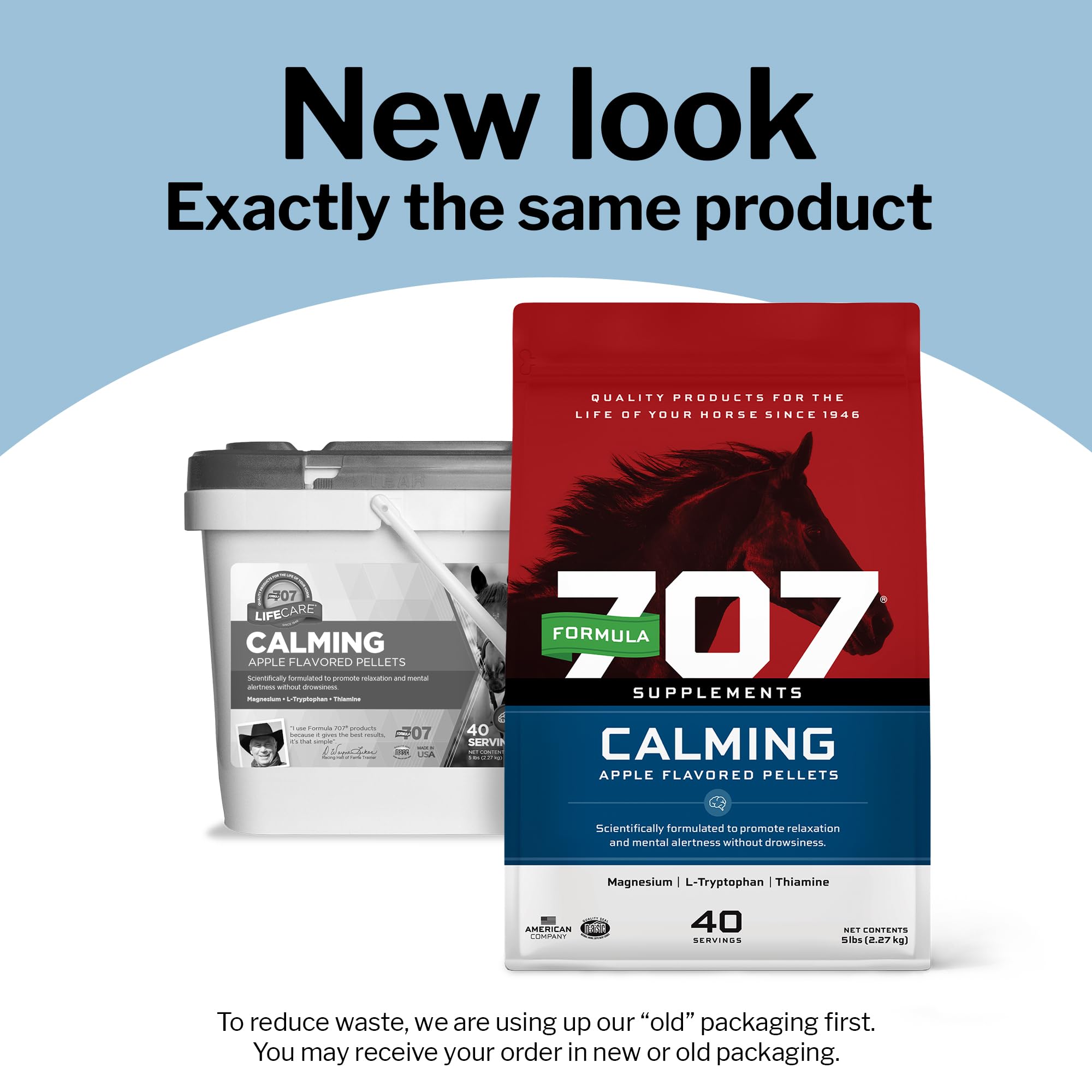 Formula 707 Calming Equine Supplement - 10 lb Bag, 80 Servings - Anxiety Relief with L-Tryptophan, Thiamine & Magnesium
