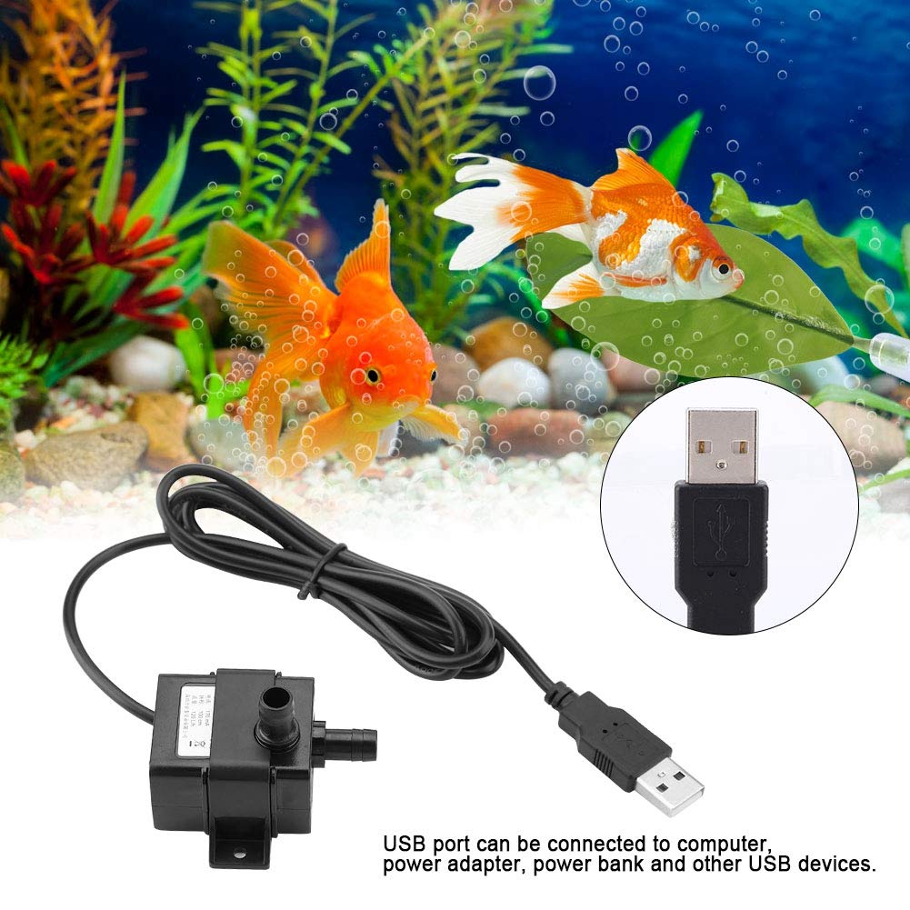 5V Usb Dc Submersible, Brushless Aquarium Fish Fountain Waterproof Pet Fountains