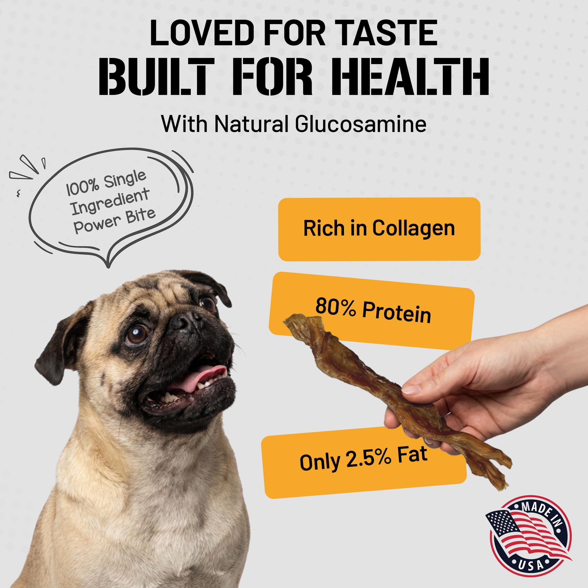 Dog Chits Beef Tendons XL for Dogs and Puppies | Thick Cut | Meaty Cuts | Grass Fed Beef | 9-11 inch | 6 Pack | All Natural Trea