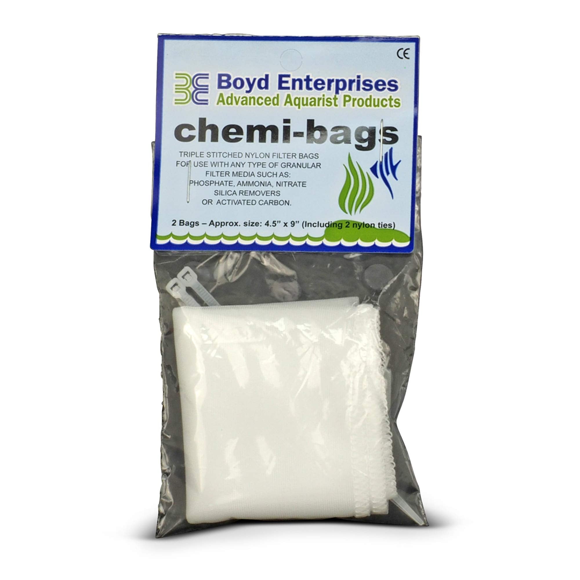 Boyd Enterprises Abe16720 2-Pack Chemi-Bags With Ties For Aquarium