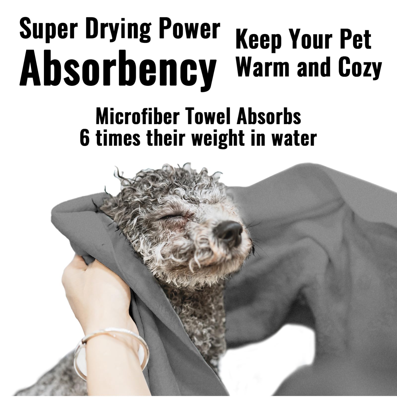 Puomue Microfiber Dog Towels for Drying Dogs, Super Absorbent and Soft Pet Grooming Towel, 40 Inch X 23.6 Inch, Perfect Dog Show