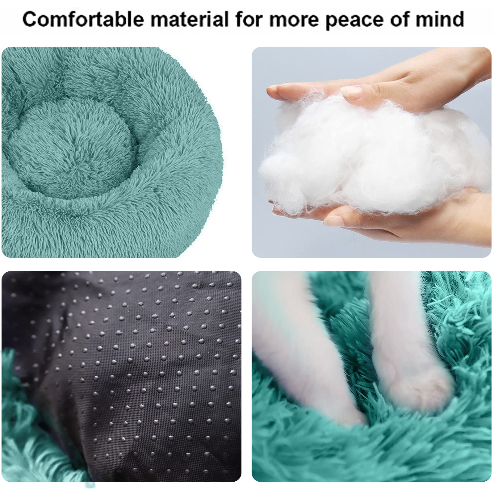 Dog Bed For Small Medium Large Dogs, 24 Inch Calming Dogs Bed, Washable-Round Cozy Soft Pet Bed For Puppy And Kitten With Slip-Resistant Bottom